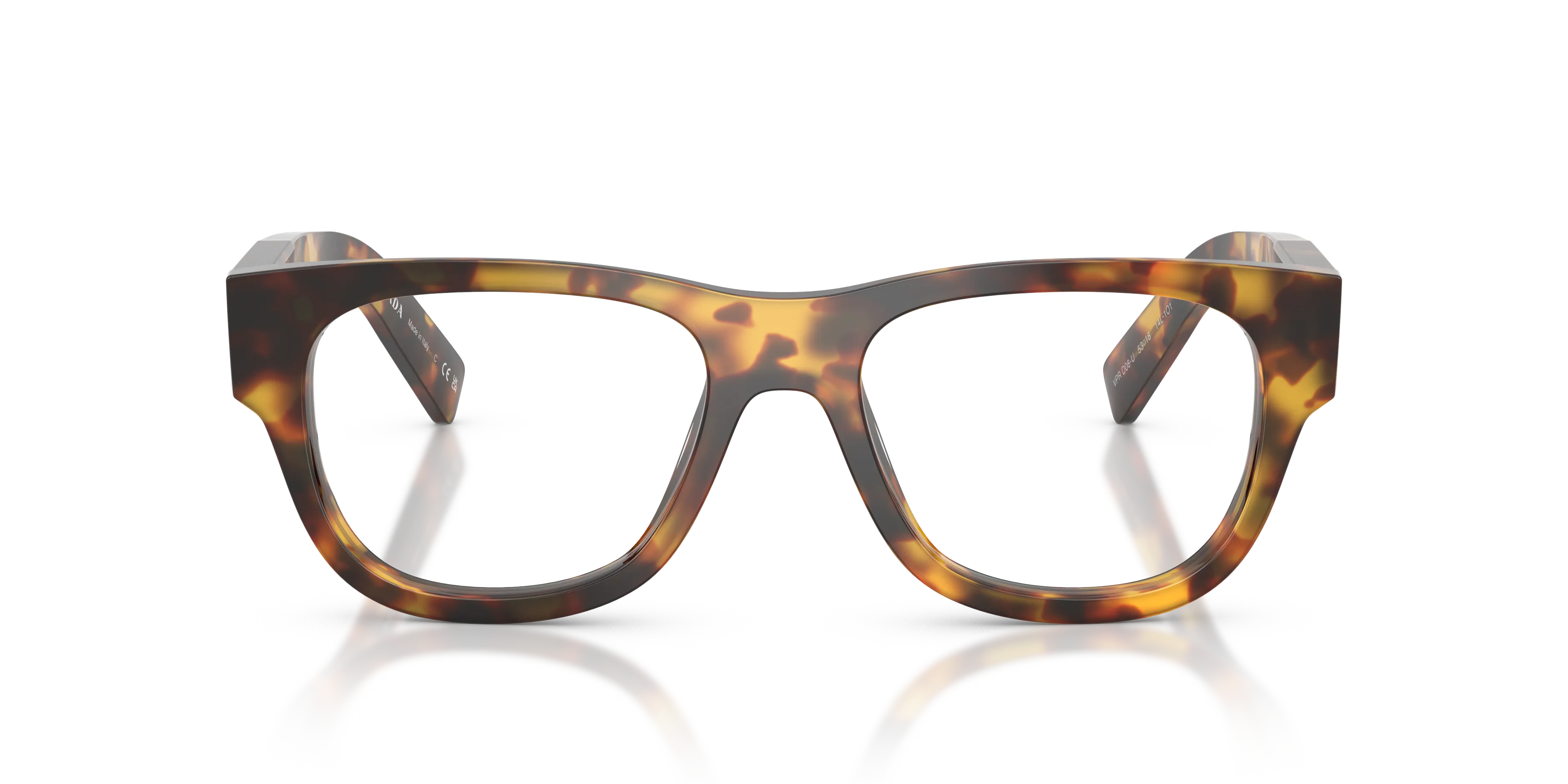 Prada PR D08VU 14L1O1 Montature da vista Acetato Tartaruga Trasparente Squadrata Normale - immagine 3