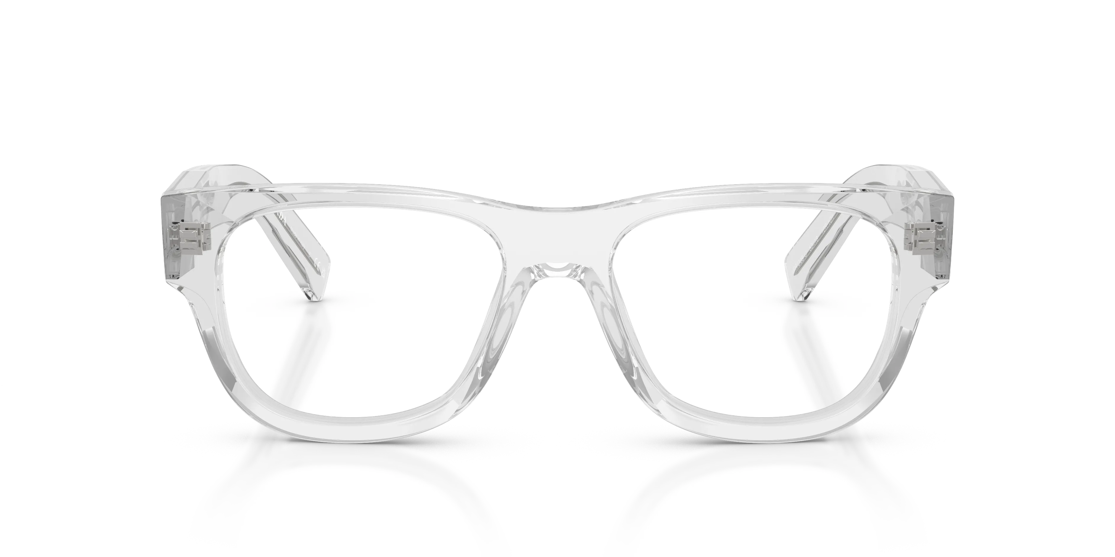 Prada PR D08VU 12R1O1 Montature da vista Acetato Trasparente Trasparente Squadrata Normale - immagine 3