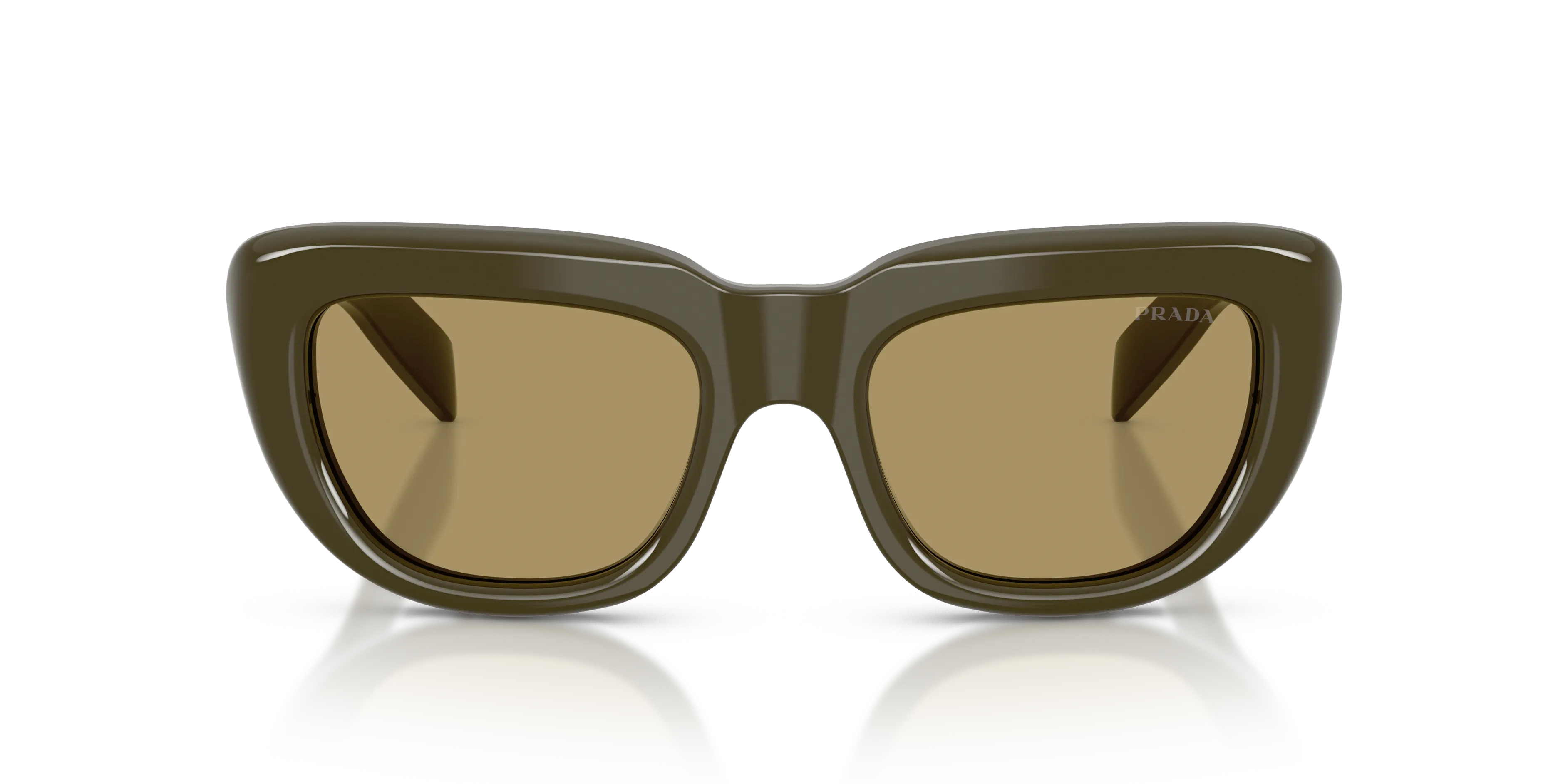 Prada PR D07S 26J70G Occhiali da sole Acetato Verde Verde Squadrata Normale - immagine 3