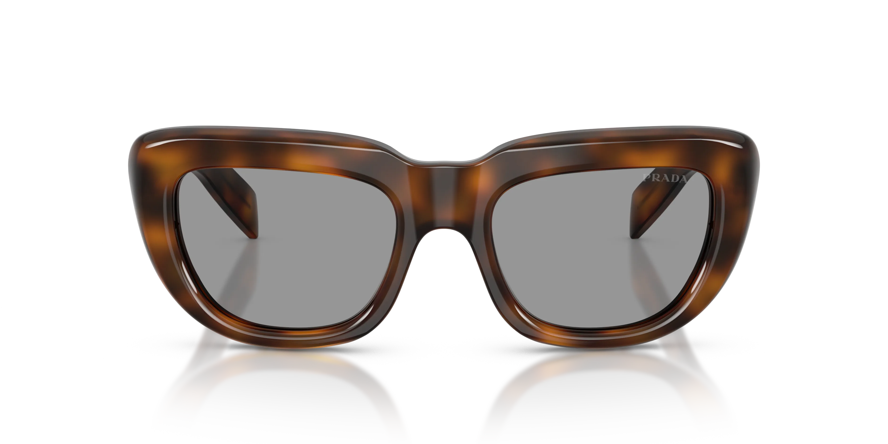 Prada PR D07S 20D50Q Occhiali da sole Acetato Tartaruga Grigio Squadrata Normale - immagine 3