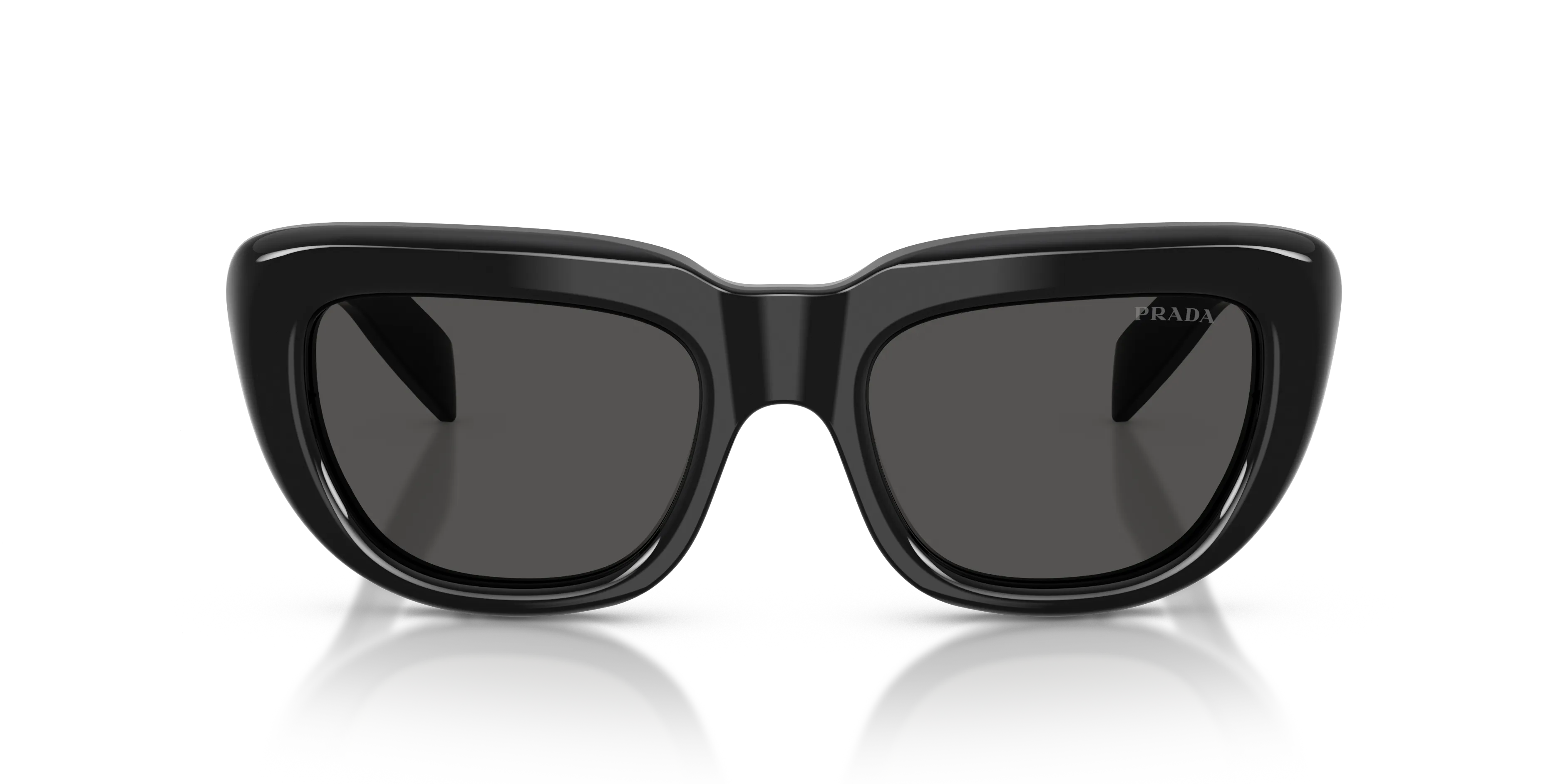 Prada PR D07S 16K08Z Occhiali da sole Acetato Nero Grigio Squadrata Normale - immagine 3