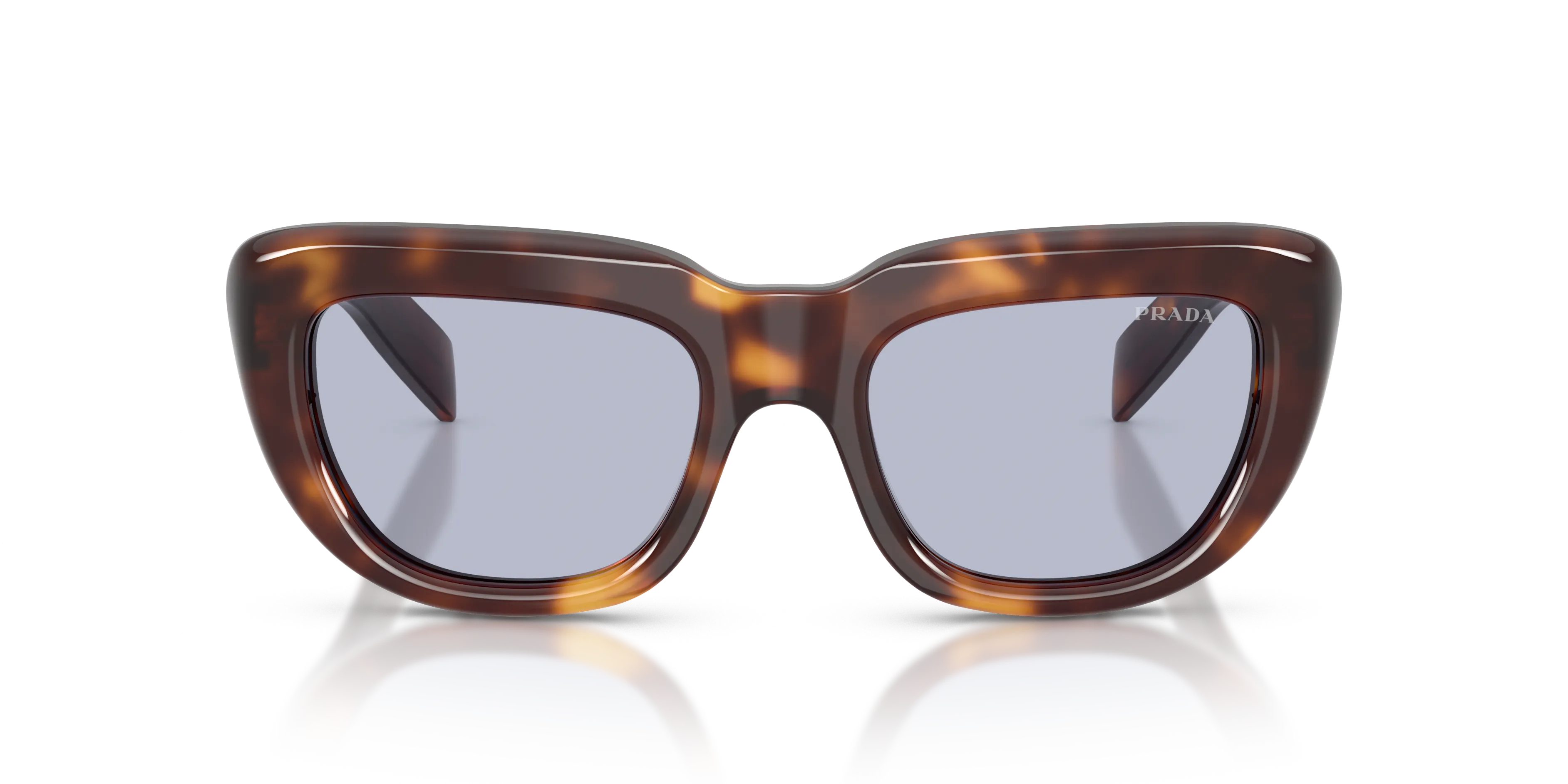 Prada PR D07S 15W30X Occhiali da sole Acetato Tartaruga Viola Squadrata Normale - immagine 3
