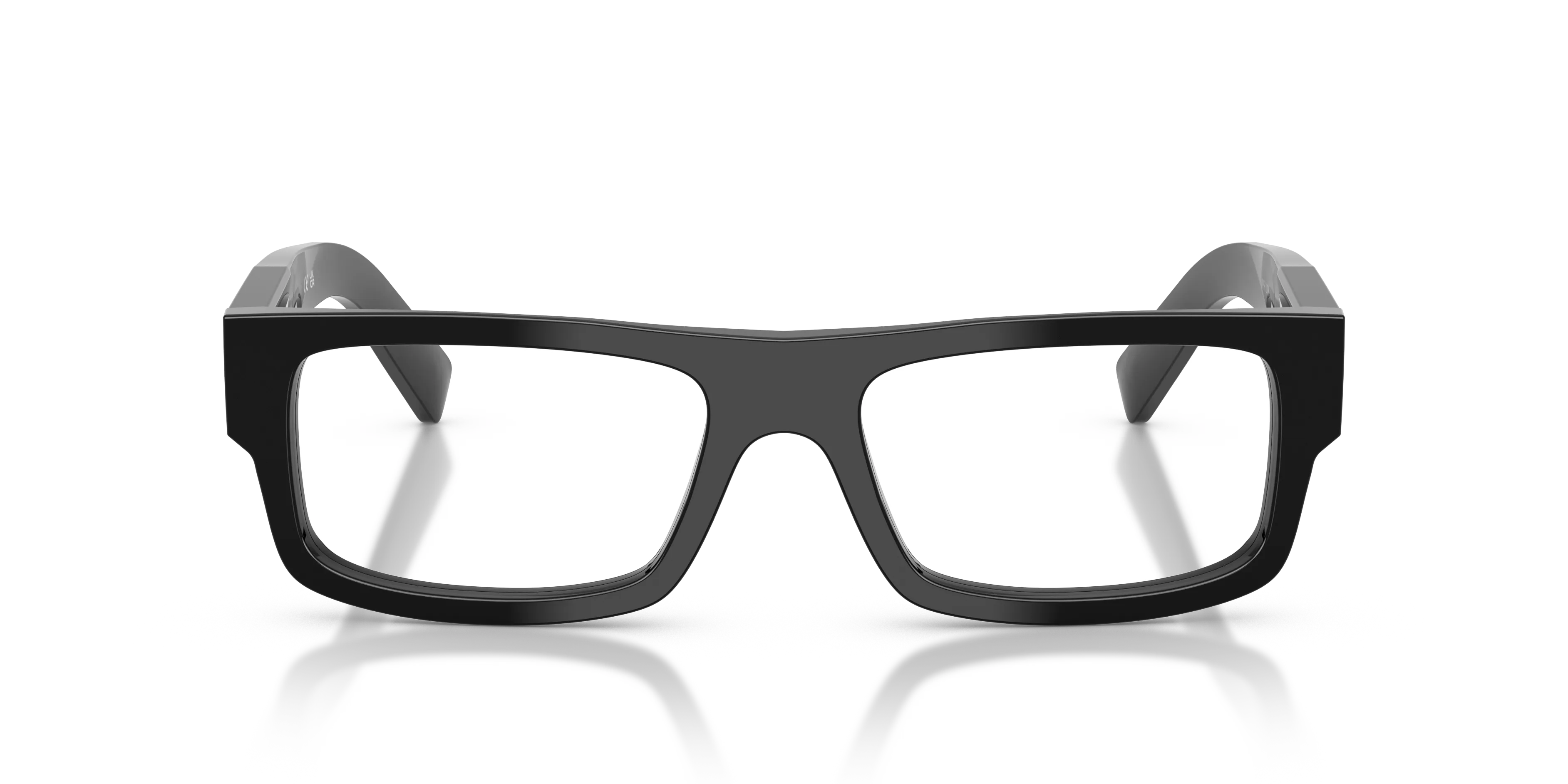 Prada PR D06V 16K1O1 Montature da vista Acetato Nero Trasparente Squadrata Normale - immagine 3
