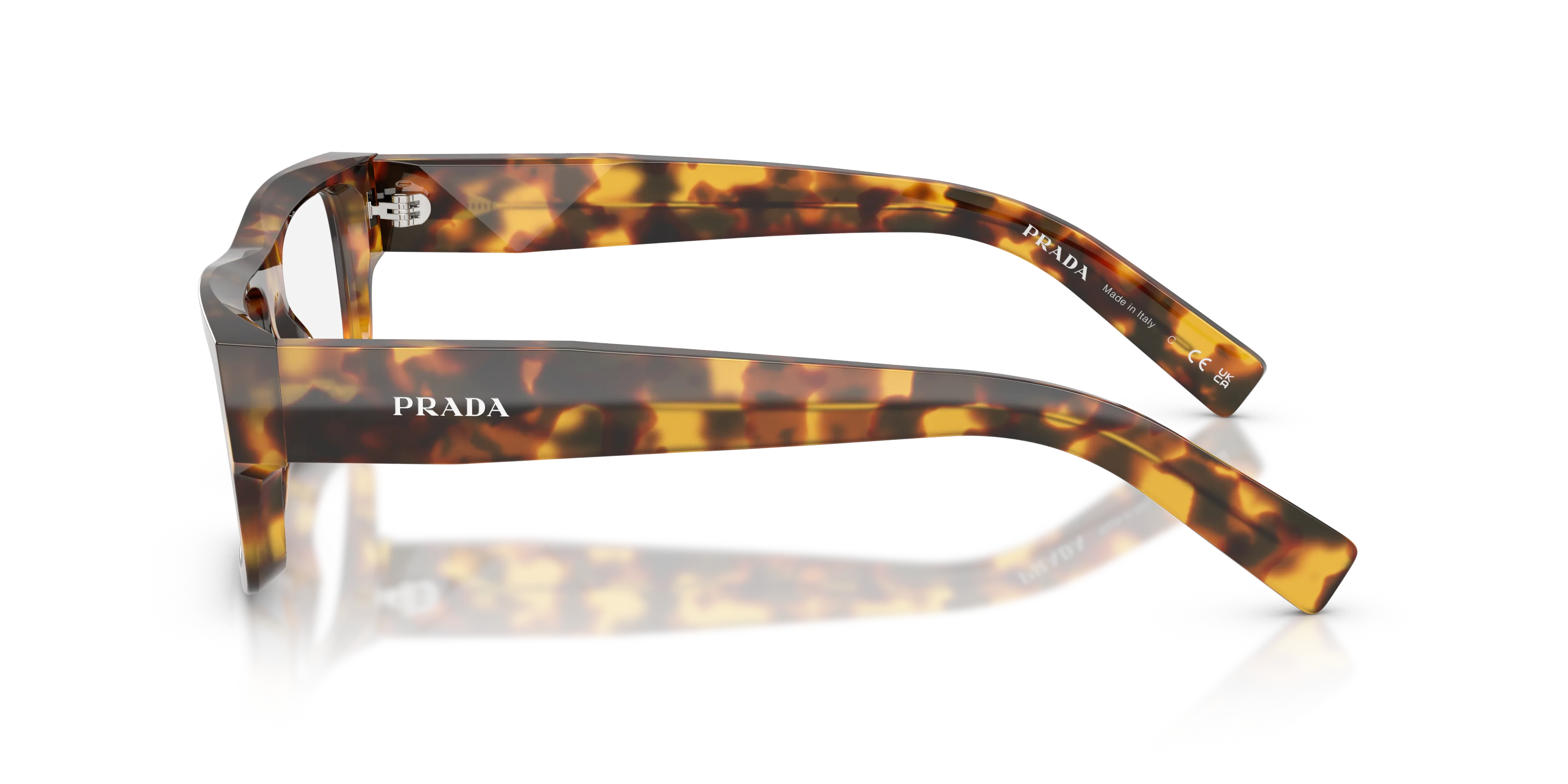 Prada PR D06V 14L1O1 Montature da vista Acetato Tartaruga Trasparente Squadrata Normale - immagine 4