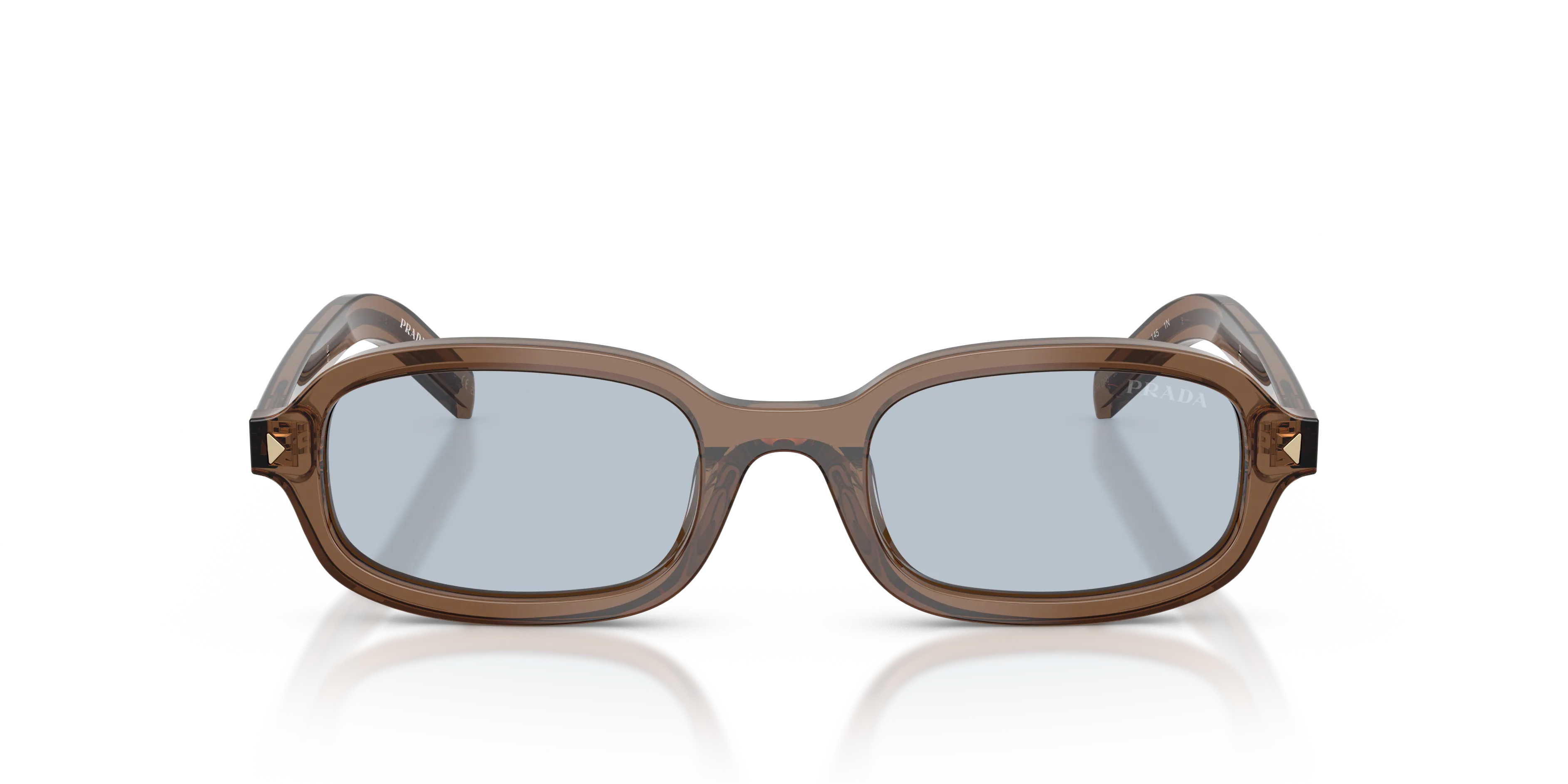 Prada PR D06S 28I30W Occhiali da sole Acetato Trasparente Blu Rotonda Normale - immagine 3