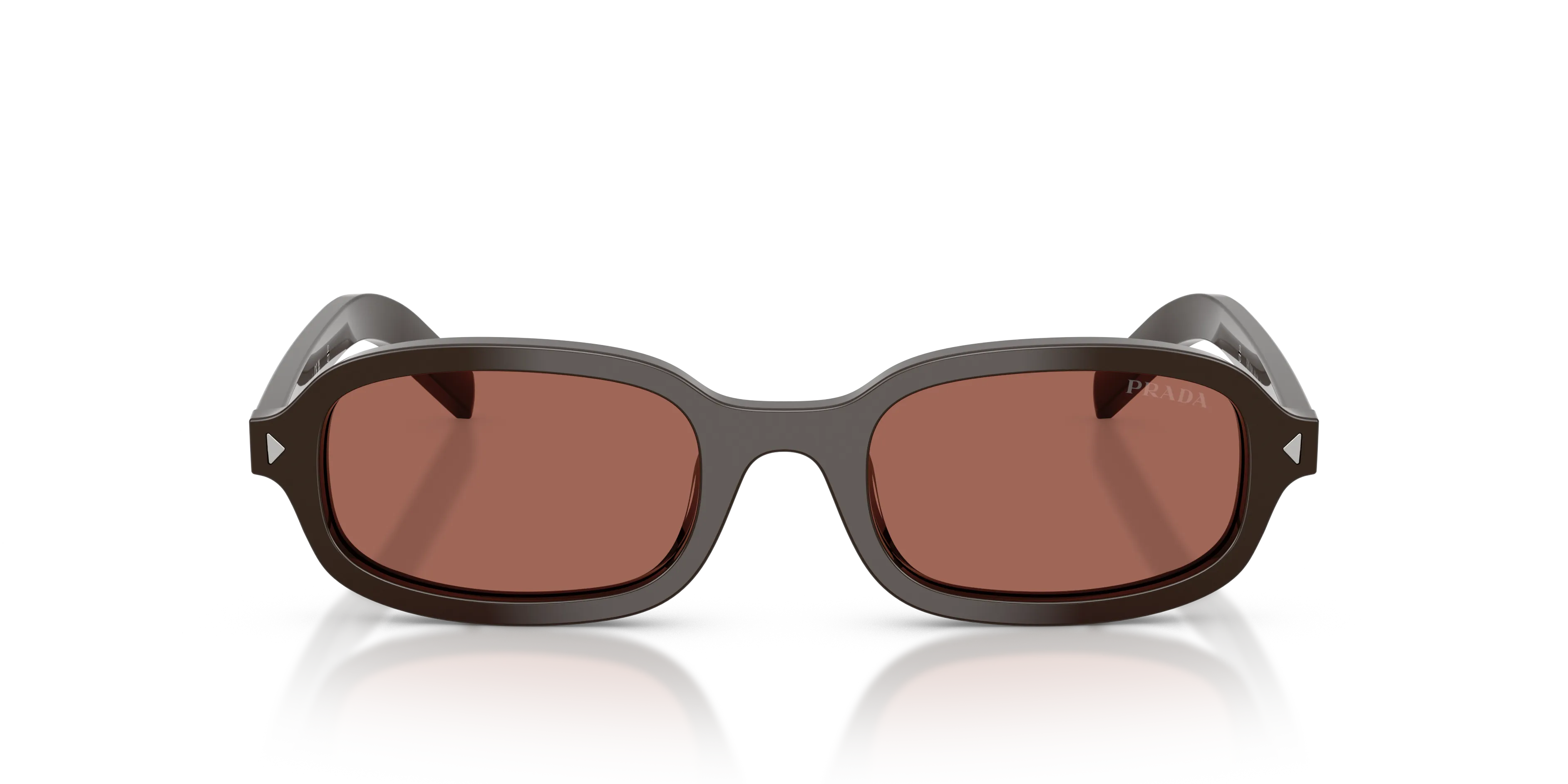 Prada PR D06S 27I20W Occhiali da sole Acetato Marrone Marrone Rotonda Normale - immagine 3
