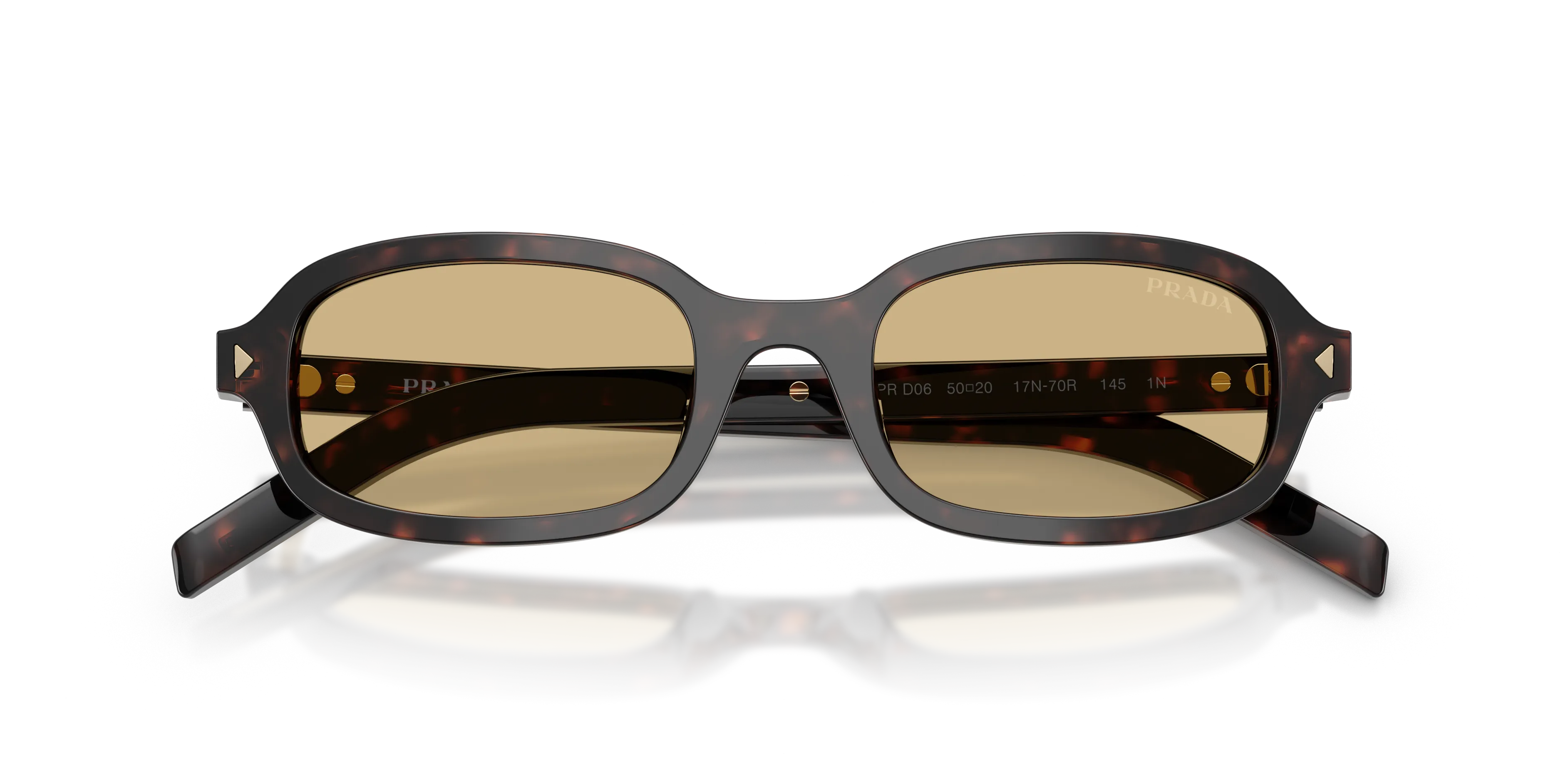 Prada PR D06S 17N70R Occhiali da sole Acetato Tartaruga Marrone Rotonda Normale - immagine 2