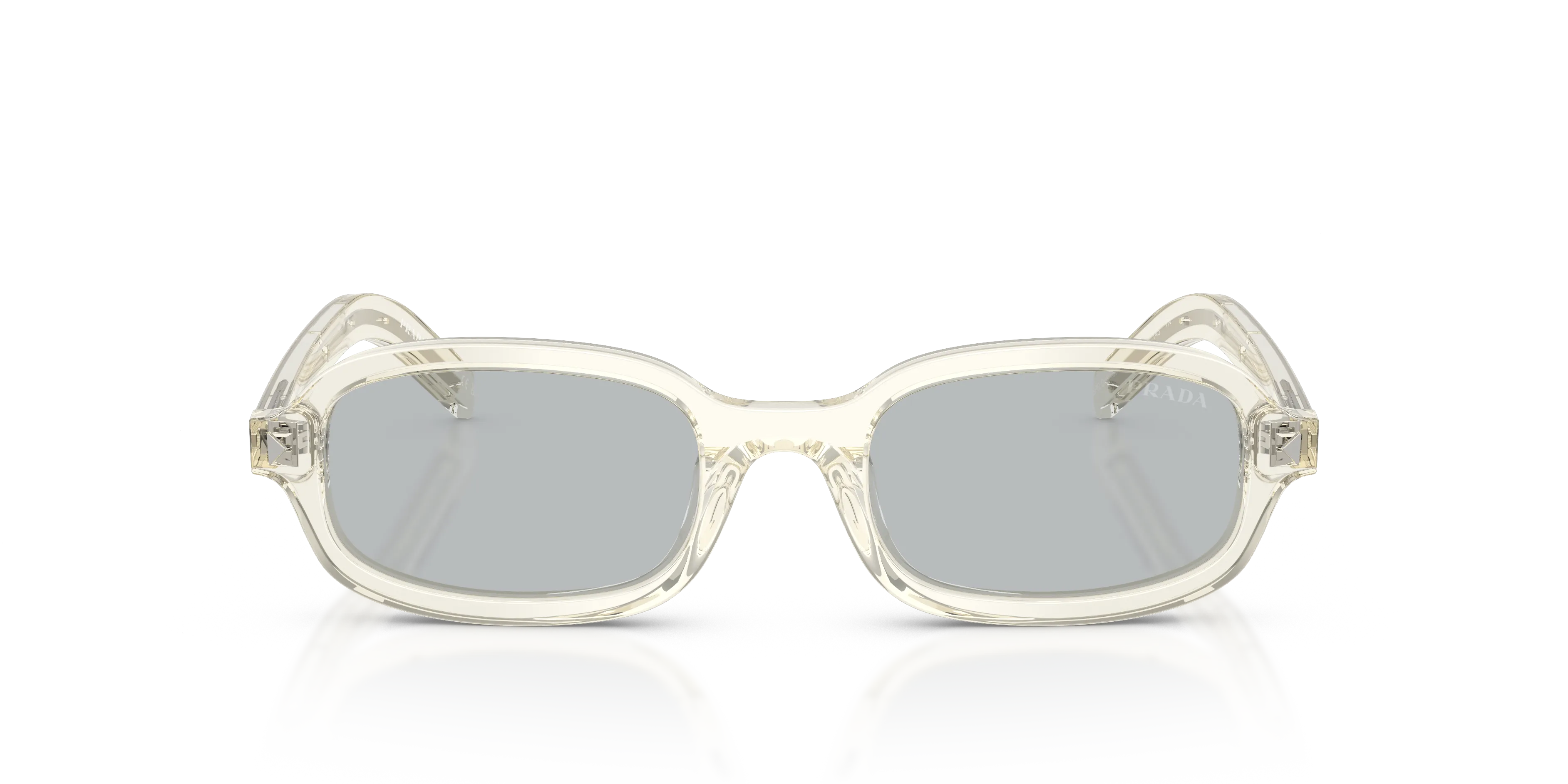 Prada PR D06S 12X40W Occhiali da sole Acetato Marrone Grigio Rotonda Normale - immagine 3