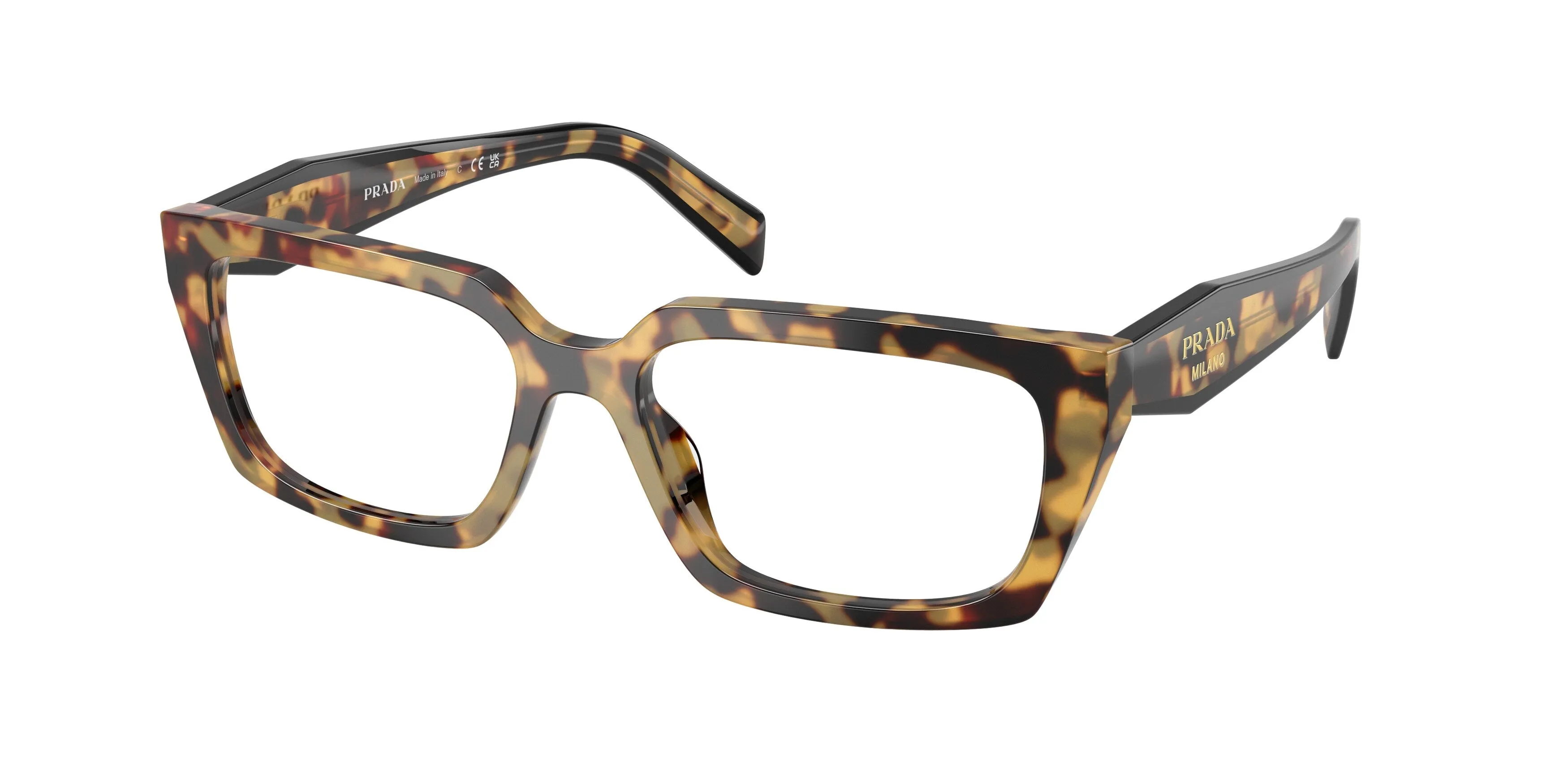 Prada PR D05V 24L1O1 Montature da vista Acetato Tartaruga Trasparente Squadrata Normale - immagine 1