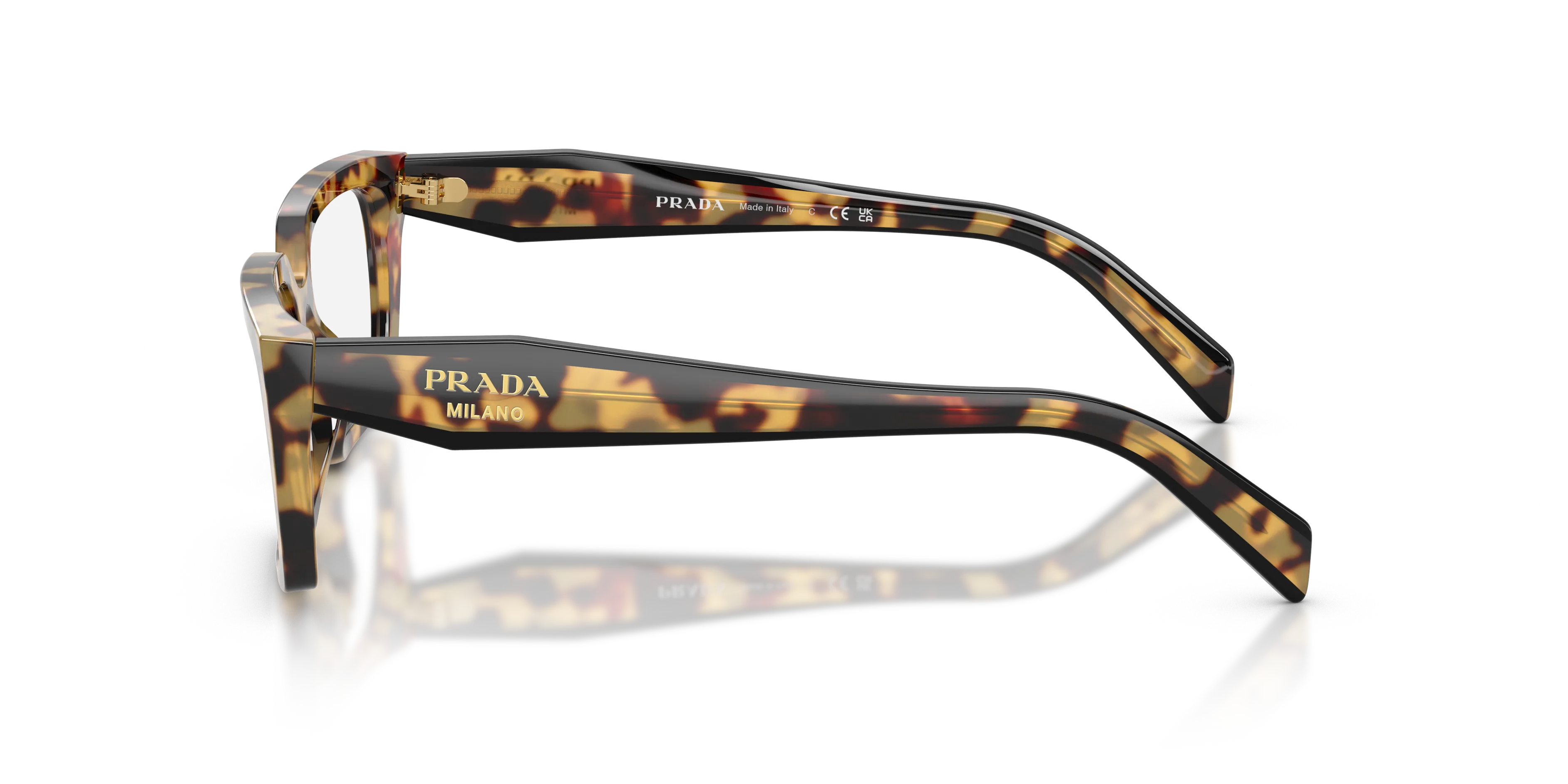 Prada PR D05V 24L1O1 Montature da vista Acetato Tartaruga Trasparente Squadrata Normale - immagine 4