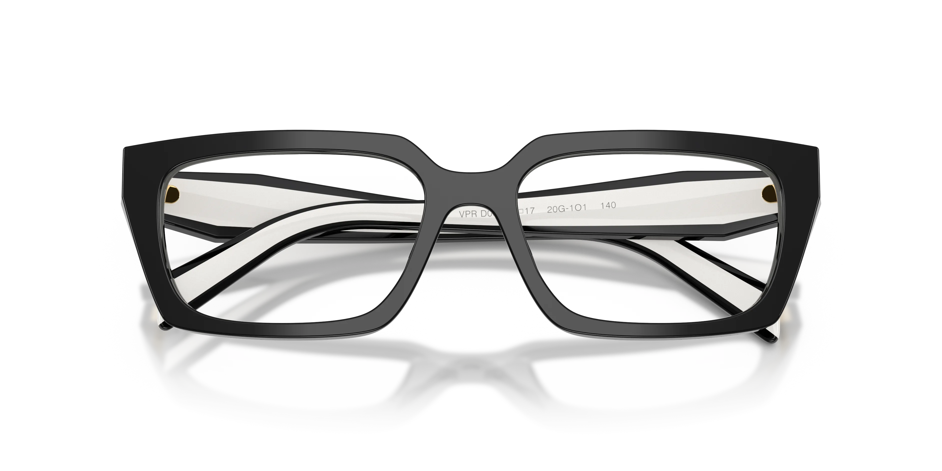 Prada PR D05V 20G1O1 Montature da vista Acetato Nero Trasparente Squadrata Normale - immagine 2