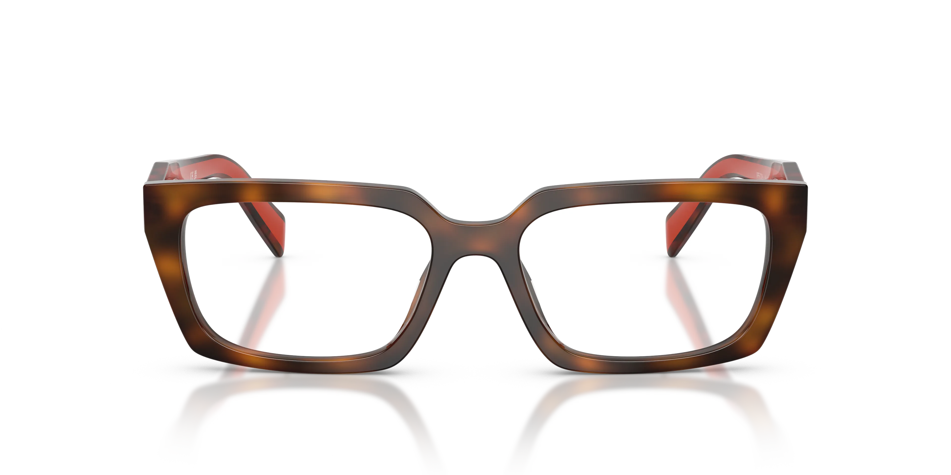Prada PR D05V 01K1O1 Montature da vista Acetato Tartaruga Trasparente Squadrata Normale - immagine 3