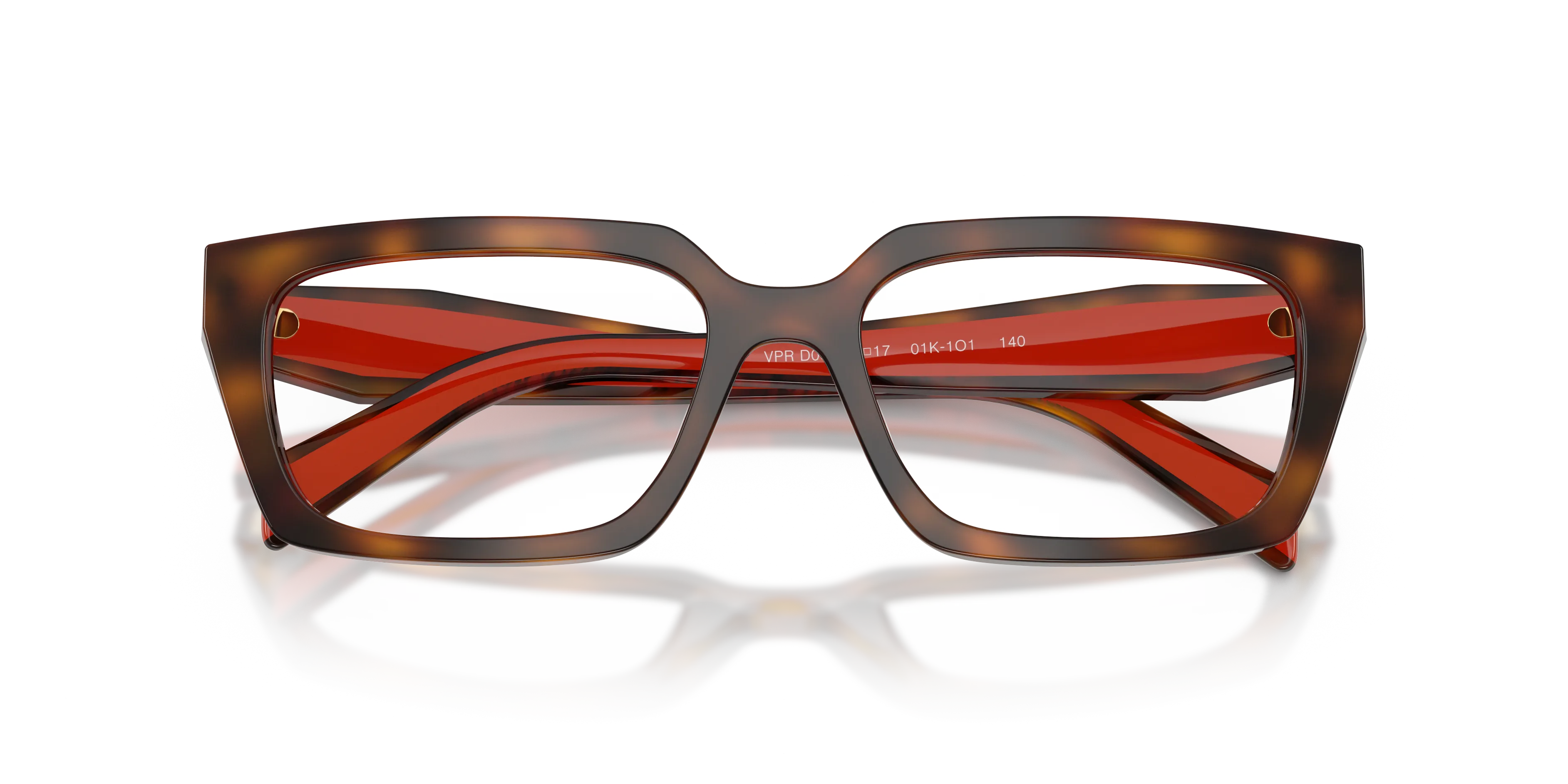 Prada PR D05V 01K1O1 Montature da vista Acetato Tartaruga Trasparente Squadrata Normale - immagine 2