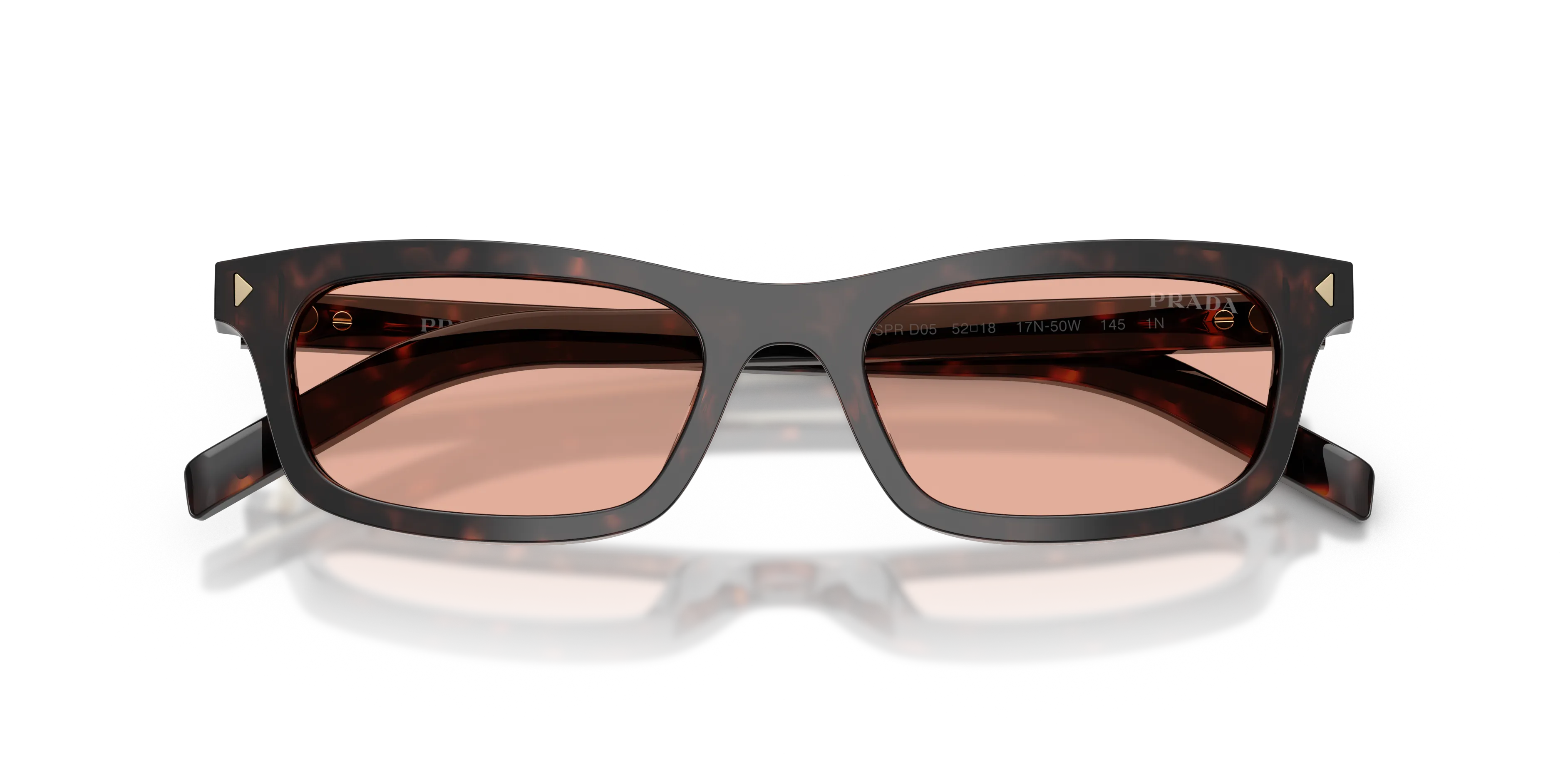 Prada PR D05S 17N50W Occhiali da sole Acetato Tartaruga Rosa Pillow Normale - immagine 2