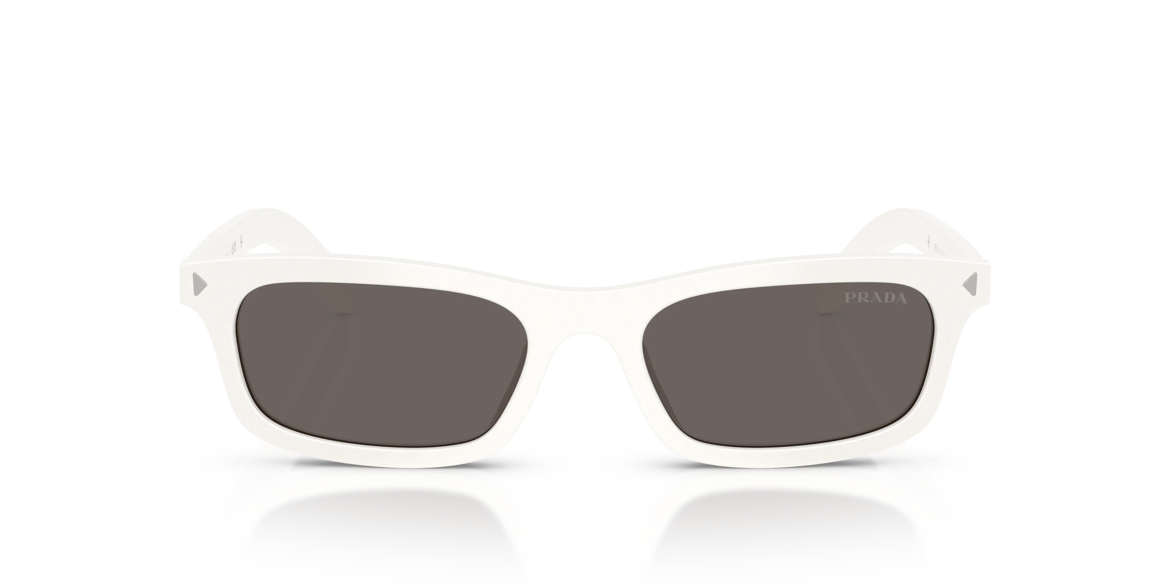 Prada PR D05S 17K731 Occhiali da sole Acetato Bianco Grigio Pillow Normale - immagine 3