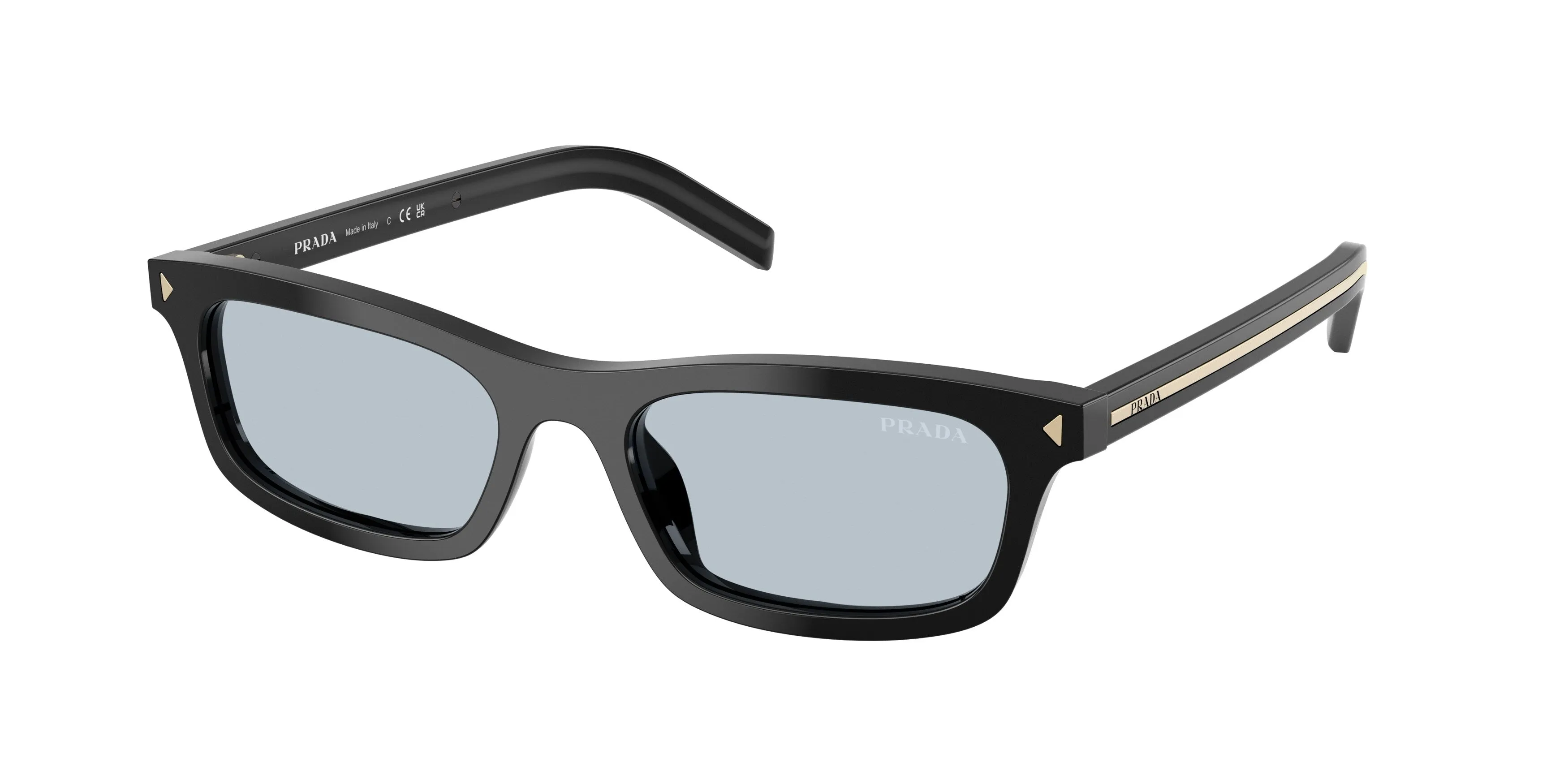 Prada PR D05S 16K30W Occhiali da sole Acetato Nero Blu Pillow Normale - immagine 1