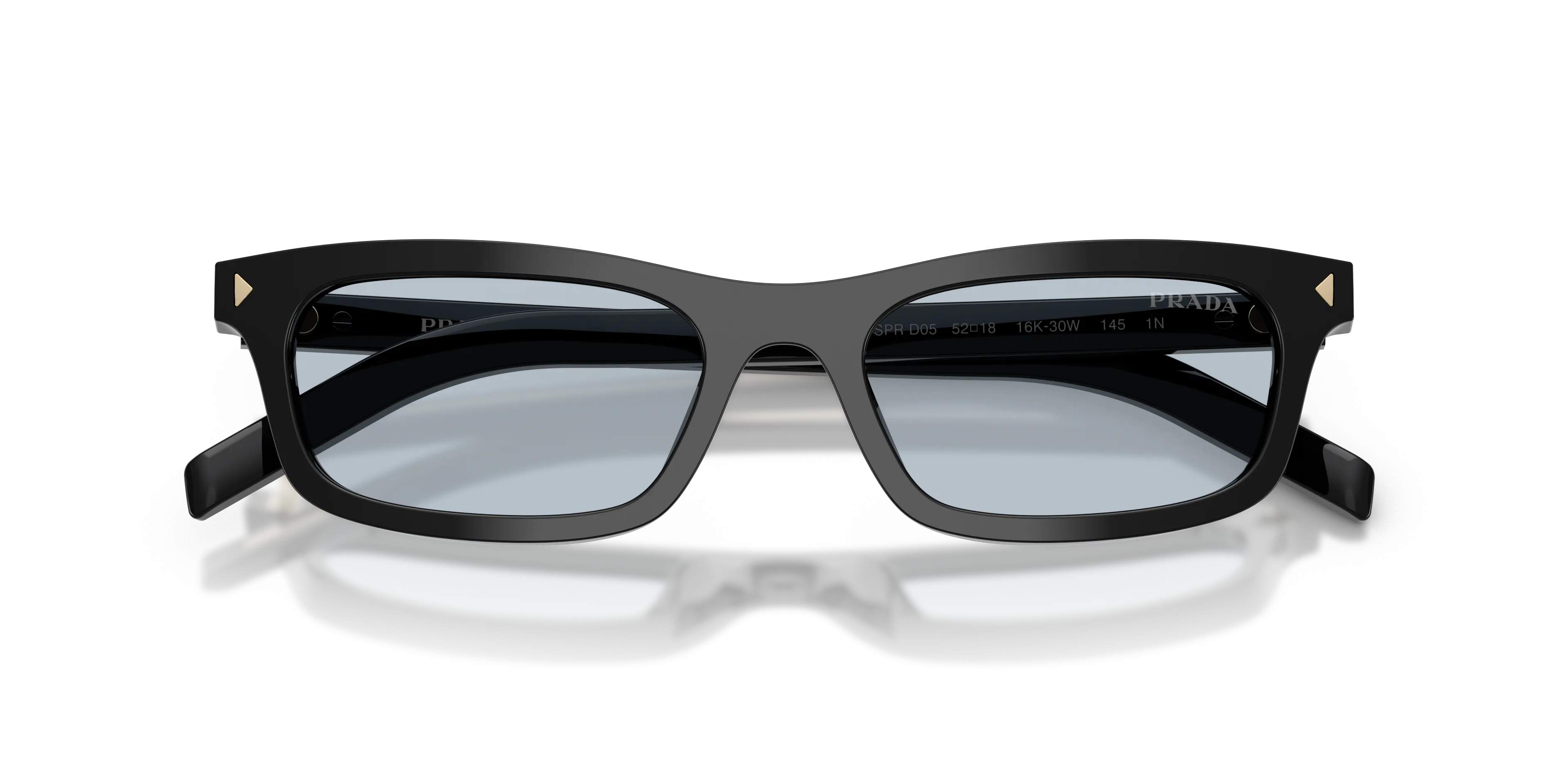 Prada PR D05S 16K30W Occhiali da sole Acetato Nero Blu Pillow Normale - immagine 2