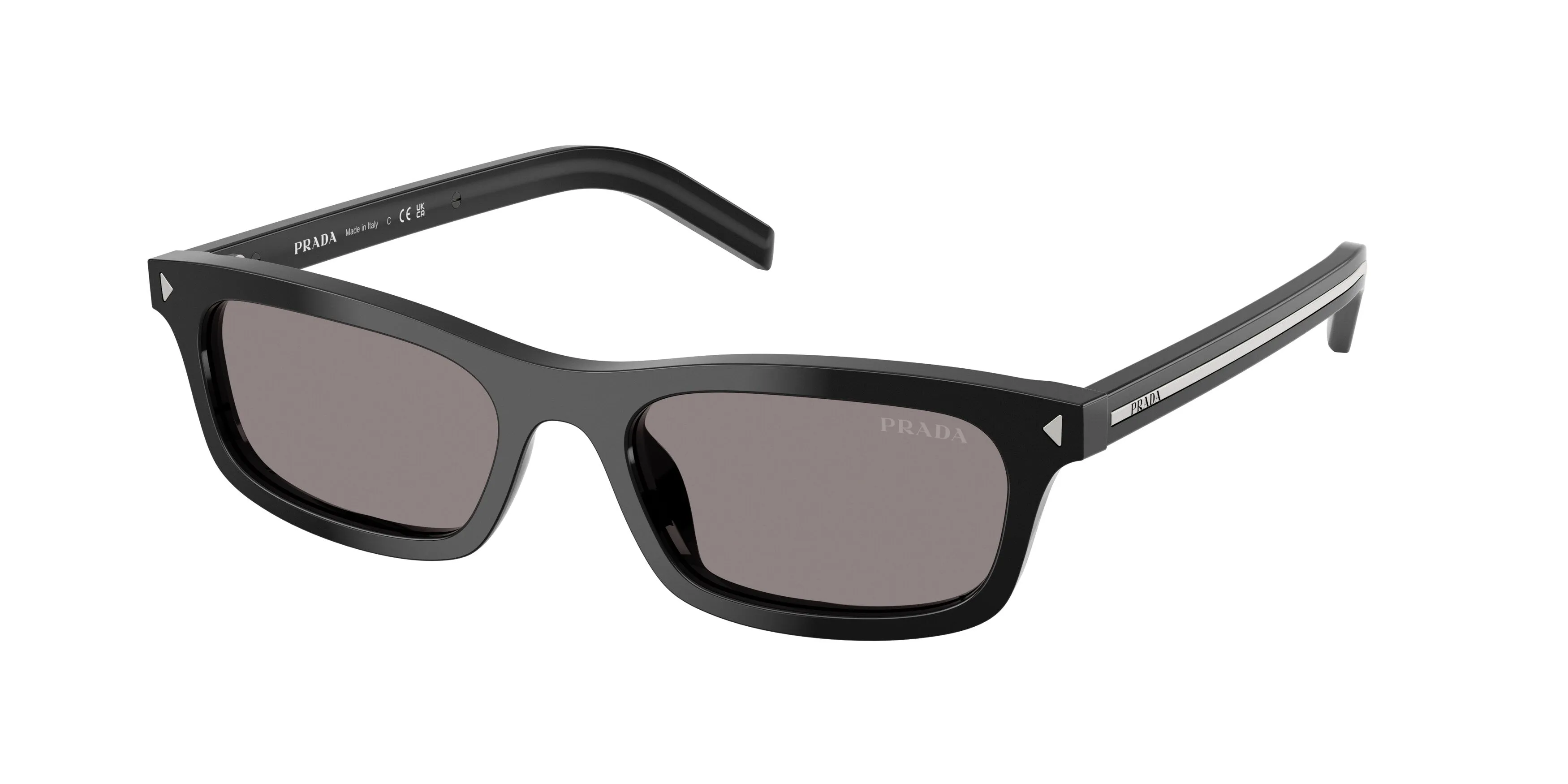 Prada PR D05S 16K03D Occhiali da sole Acetato Nero Grigio Pillow Normale - immagine 1