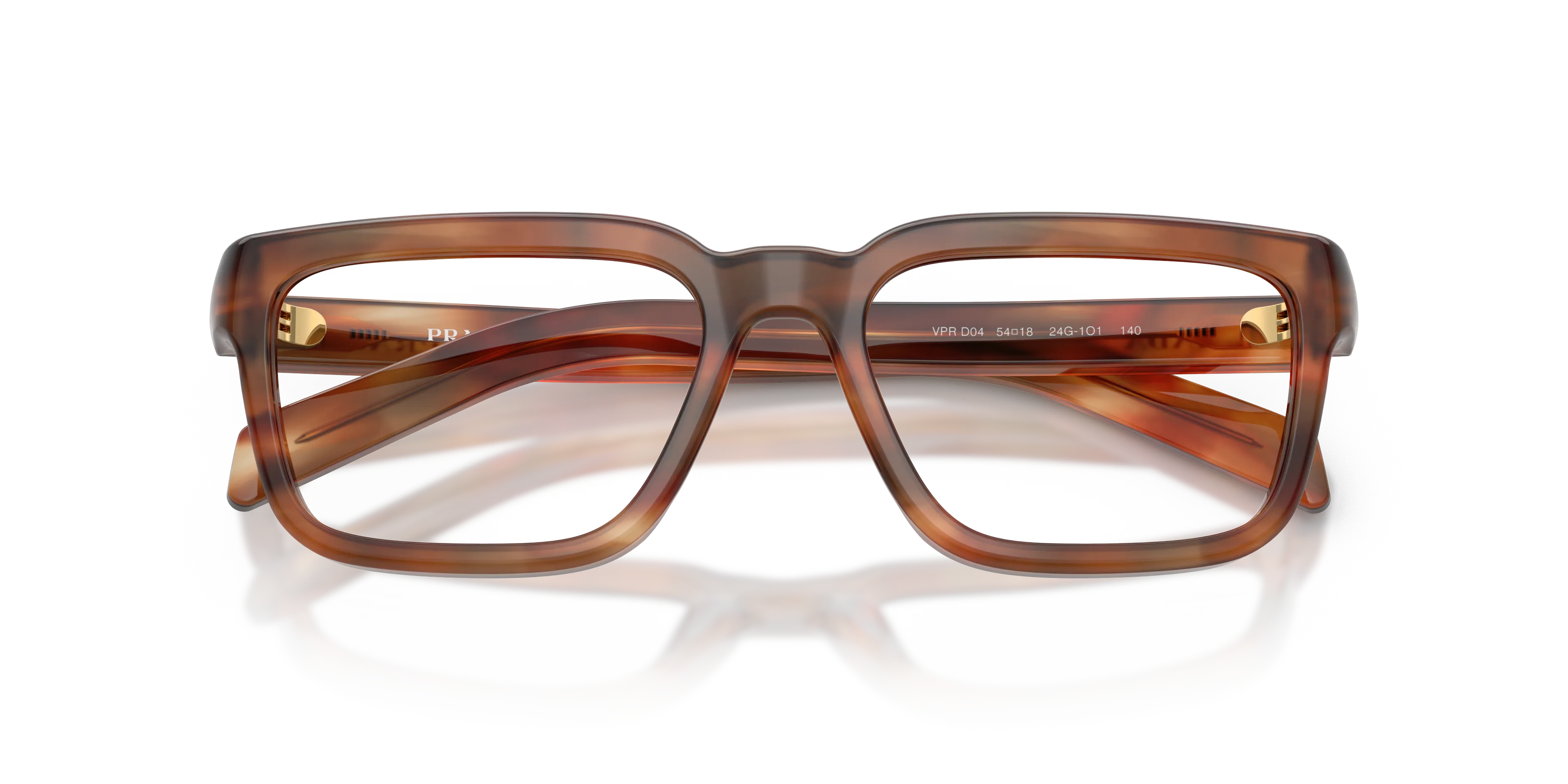 Prada PR D04V 24G1O1 Montature da vista Acetato Tartaruga Trasparente Pillow Normale - immagine 2