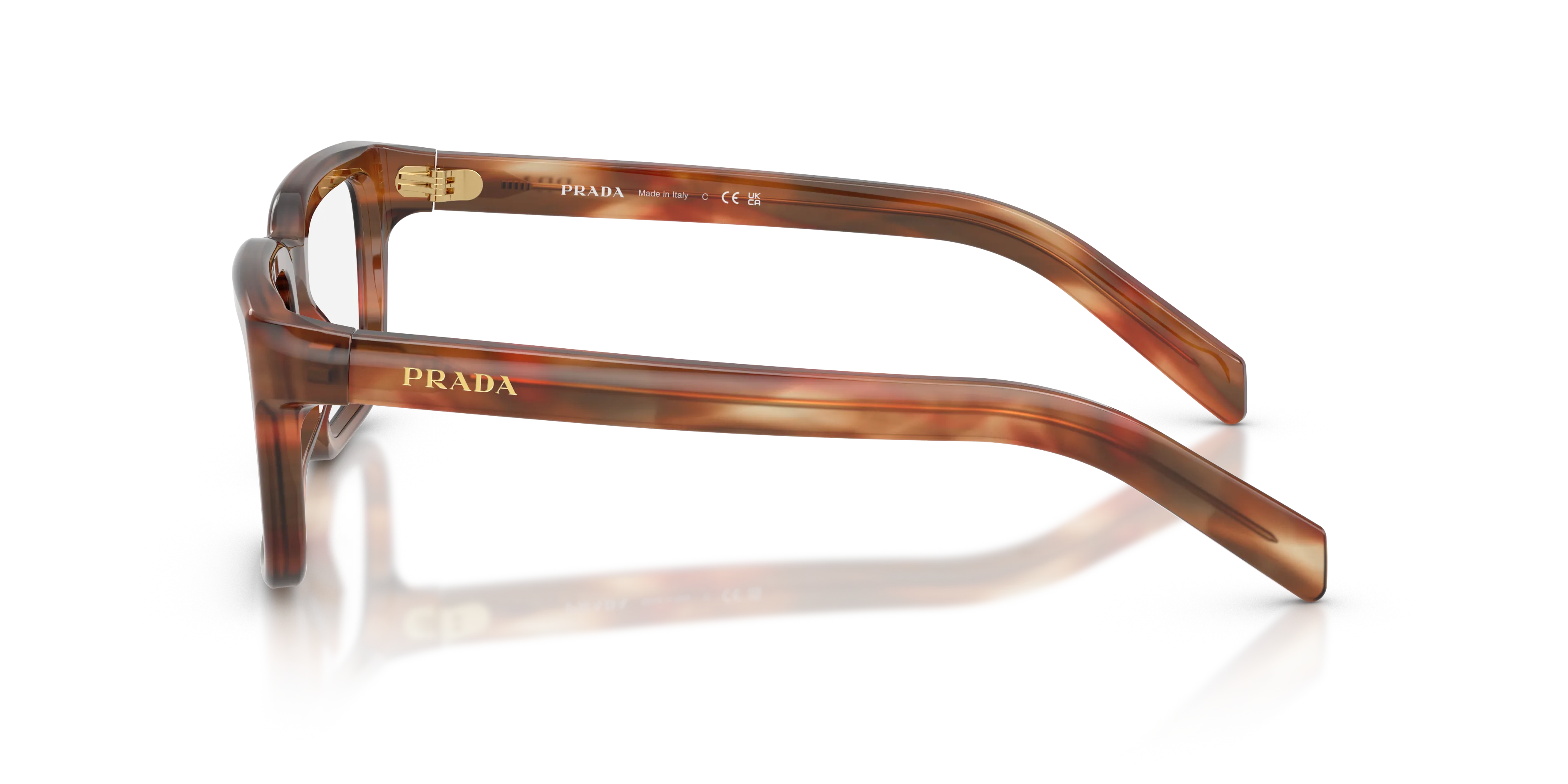 Prada PR D04V 24G1O1 Montature da vista Acetato Tartaruga Trasparente Pillow Normale - immagine 4