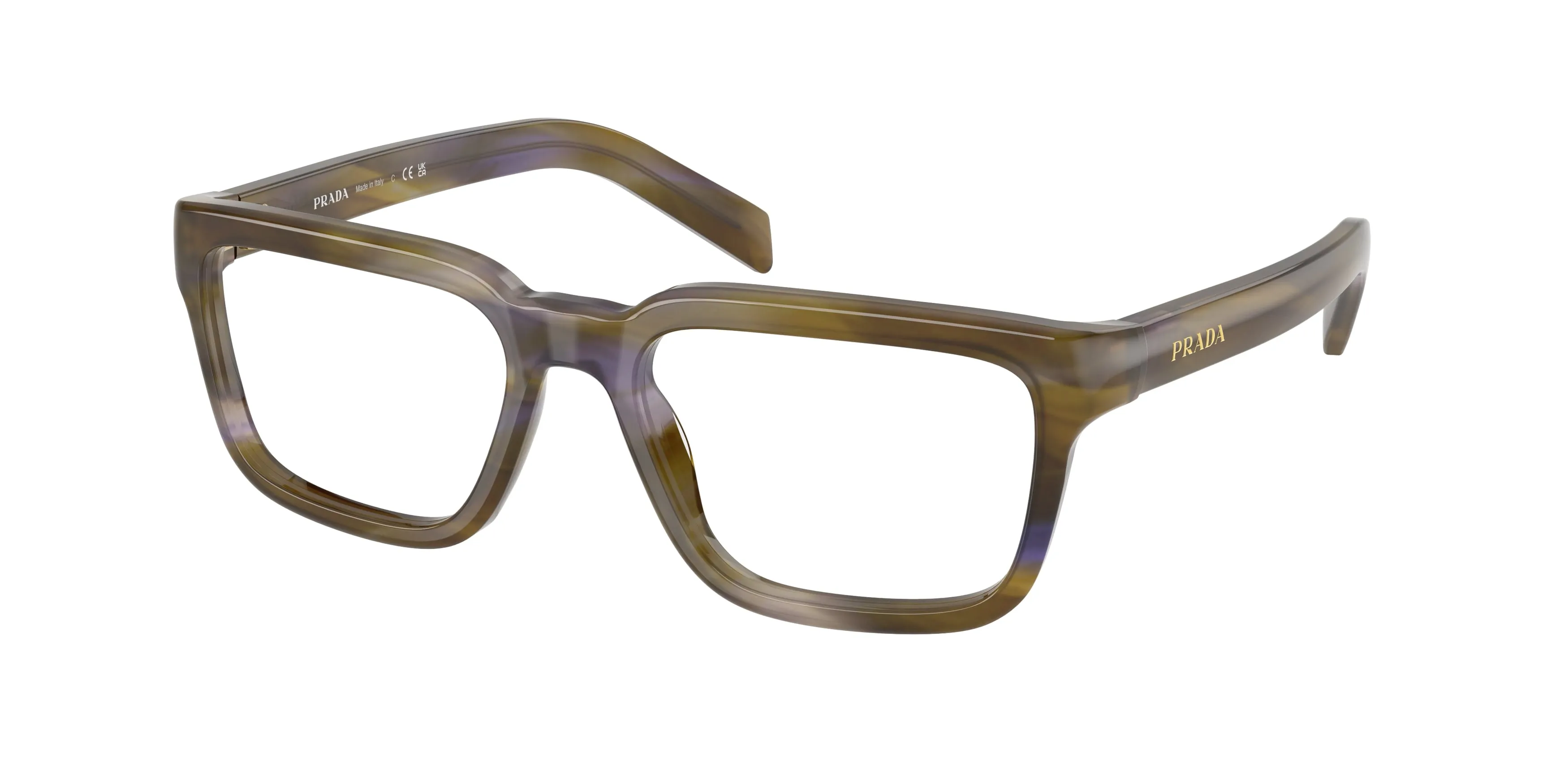 Prada PR D04V 23G1O1 Montature da vista Acetato Tartaruga Trasparente Pillow Normale - immagine 1