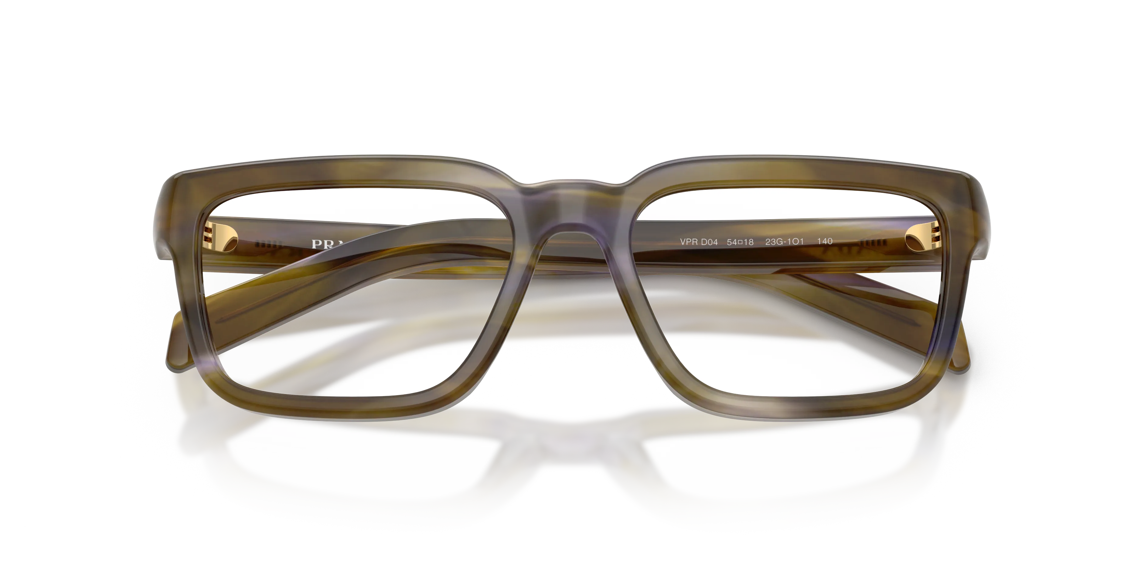 Prada PR D04V 23G1O1 Montature da vista Acetato Tartaruga Trasparente Pillow Normale - immagine 2