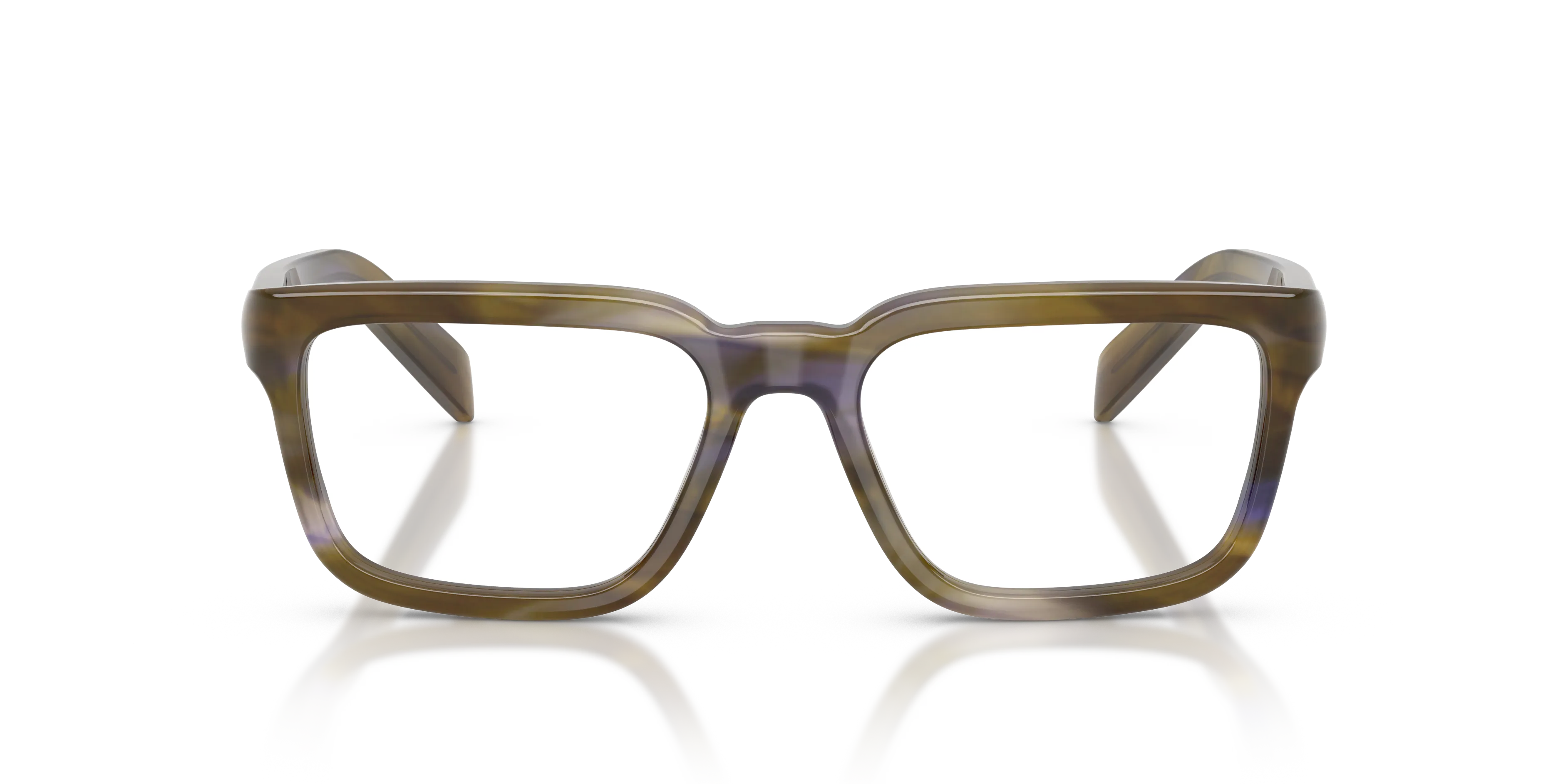Prada PR D04V 23G1O1 Montature da vista Acetato Tartaruga Trasparente Pillow Normale - immagine 3