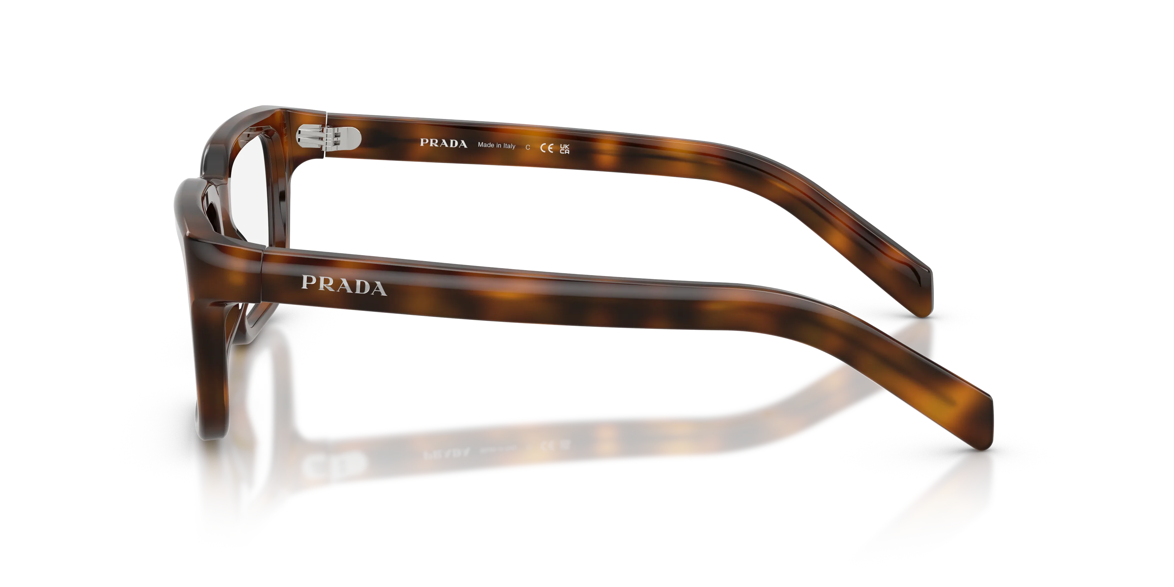 Prada PR D04V 20D1O1 Montature da vista Acetato Tartaruga Trasparente Pillow Normale - immagine 4