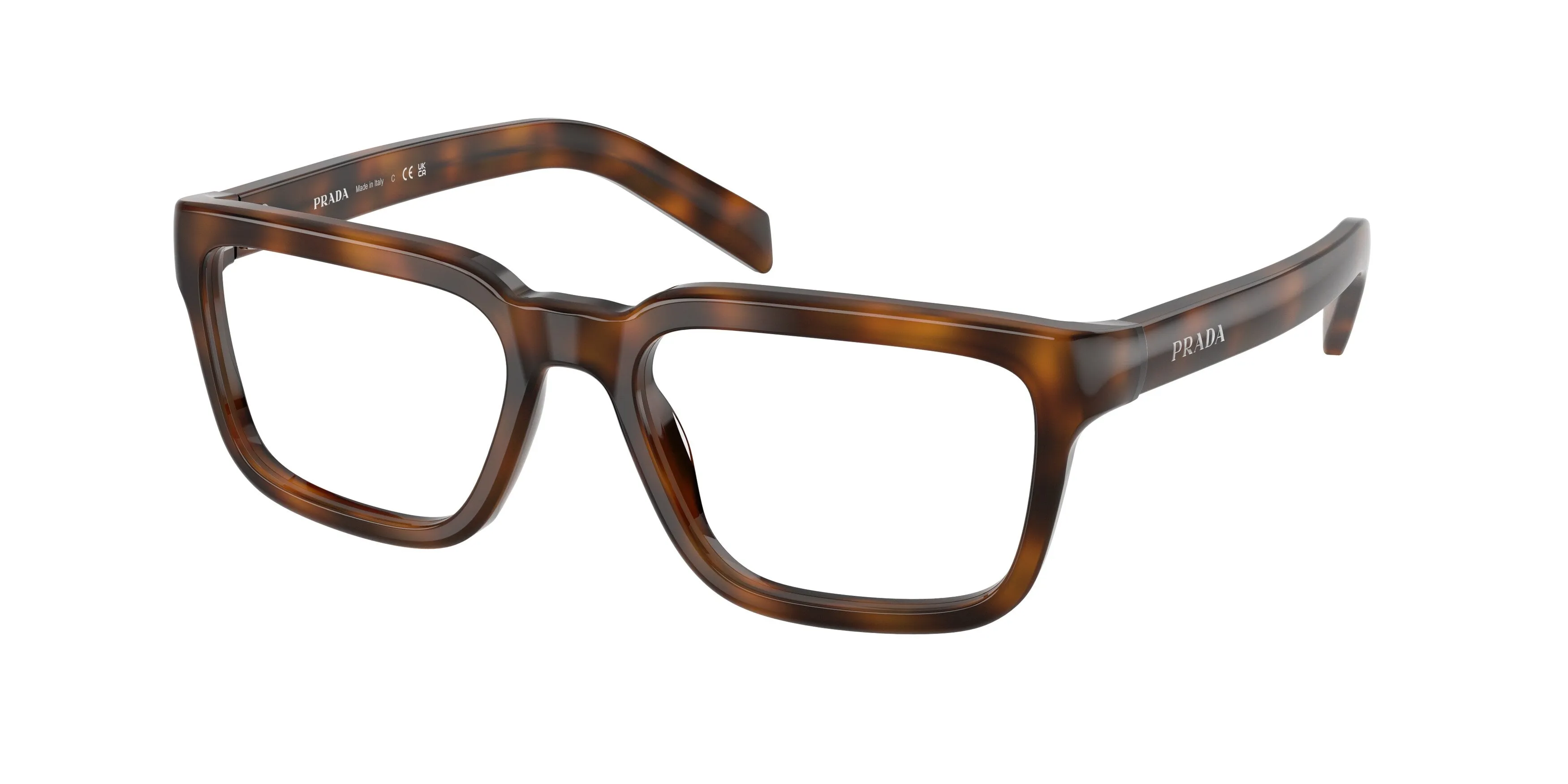 Prada PR D04V 20D1O1 Montature da vista Acetato Tartaruga Trasparente Pillow Normale - immagine 1
