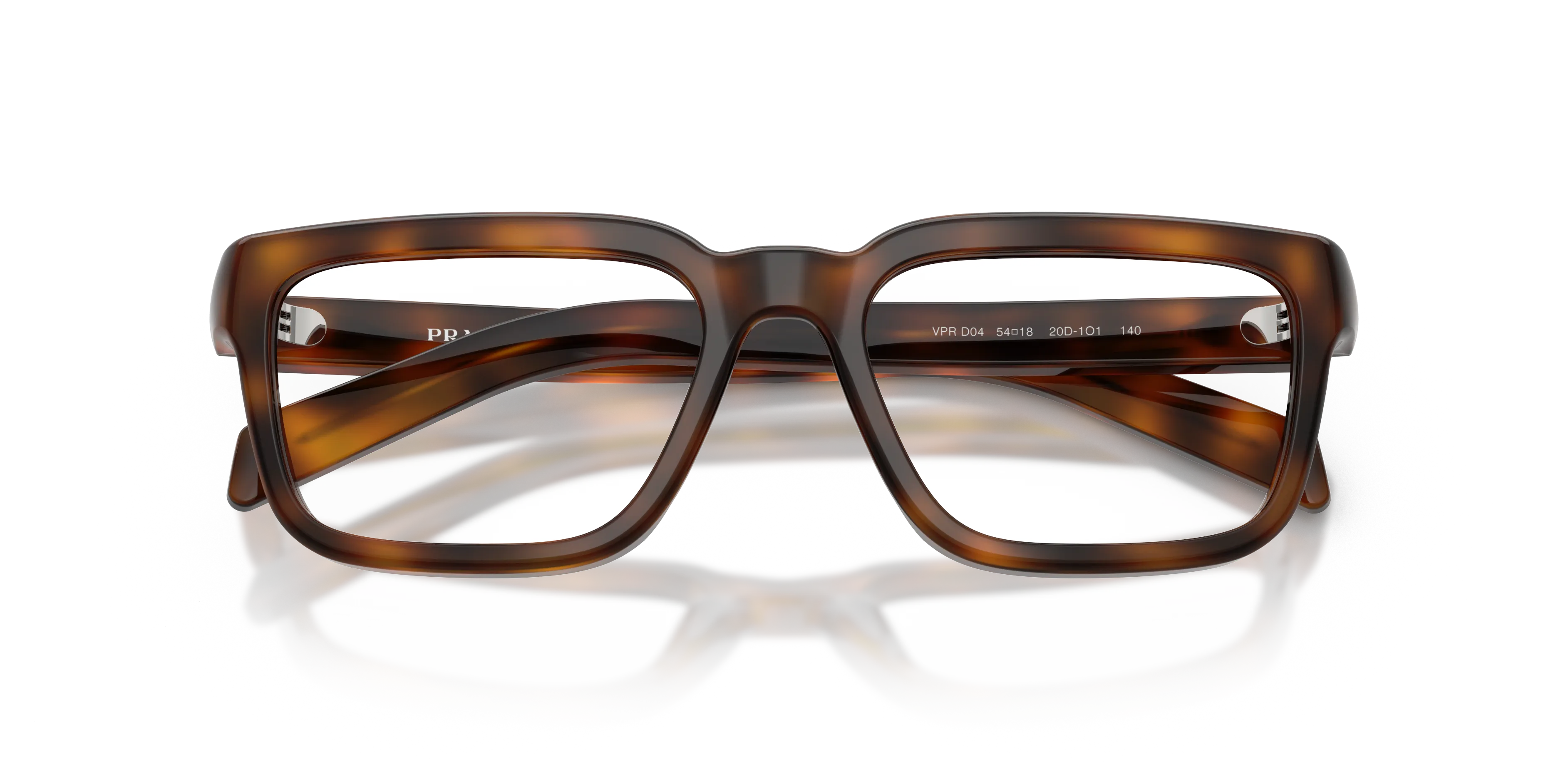 Prada PR D04V 20D1O1 Montature da vista Acetato Tartaruga Trasparente Pillow Normale - immagine 2