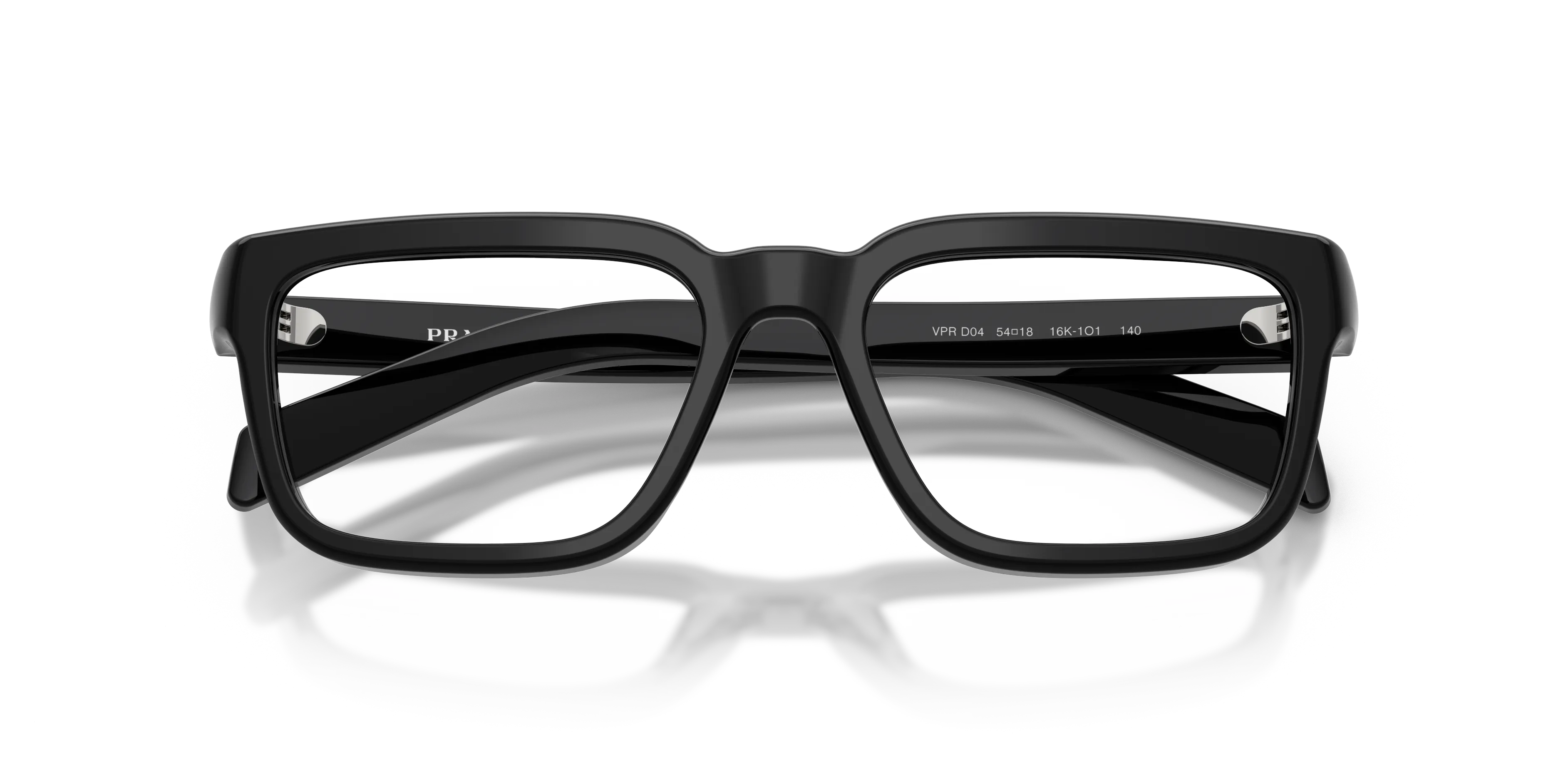 Prada PR D04V 16K1O1 Montature da vista Acetato Nero Trasparente Pillow Normale - immagine 2