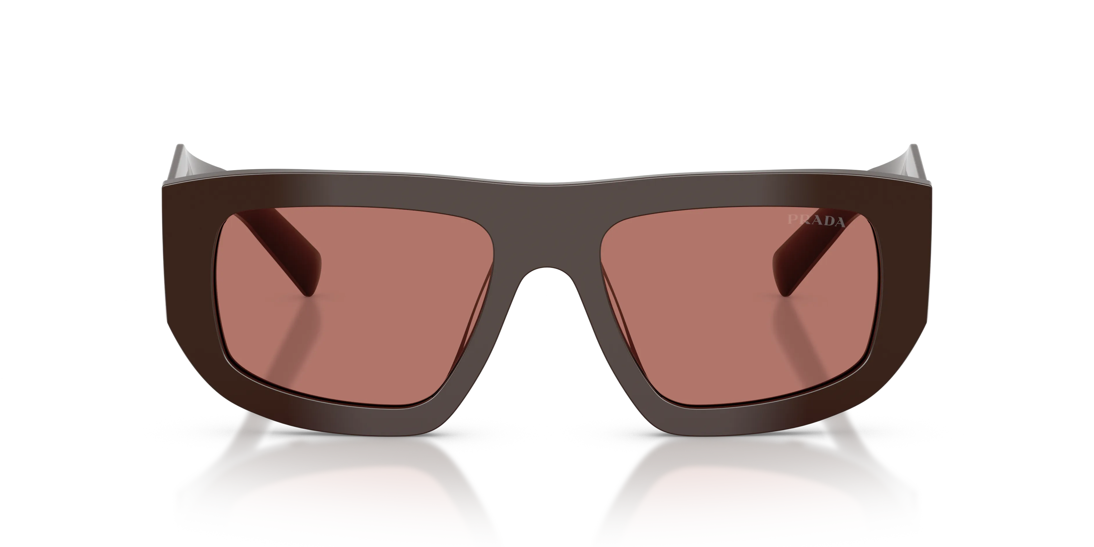 Prada PR D04SU 27I80W Occhiali da sole Acetato Marrone Bordeaux Geometrica Normale - immagine 3