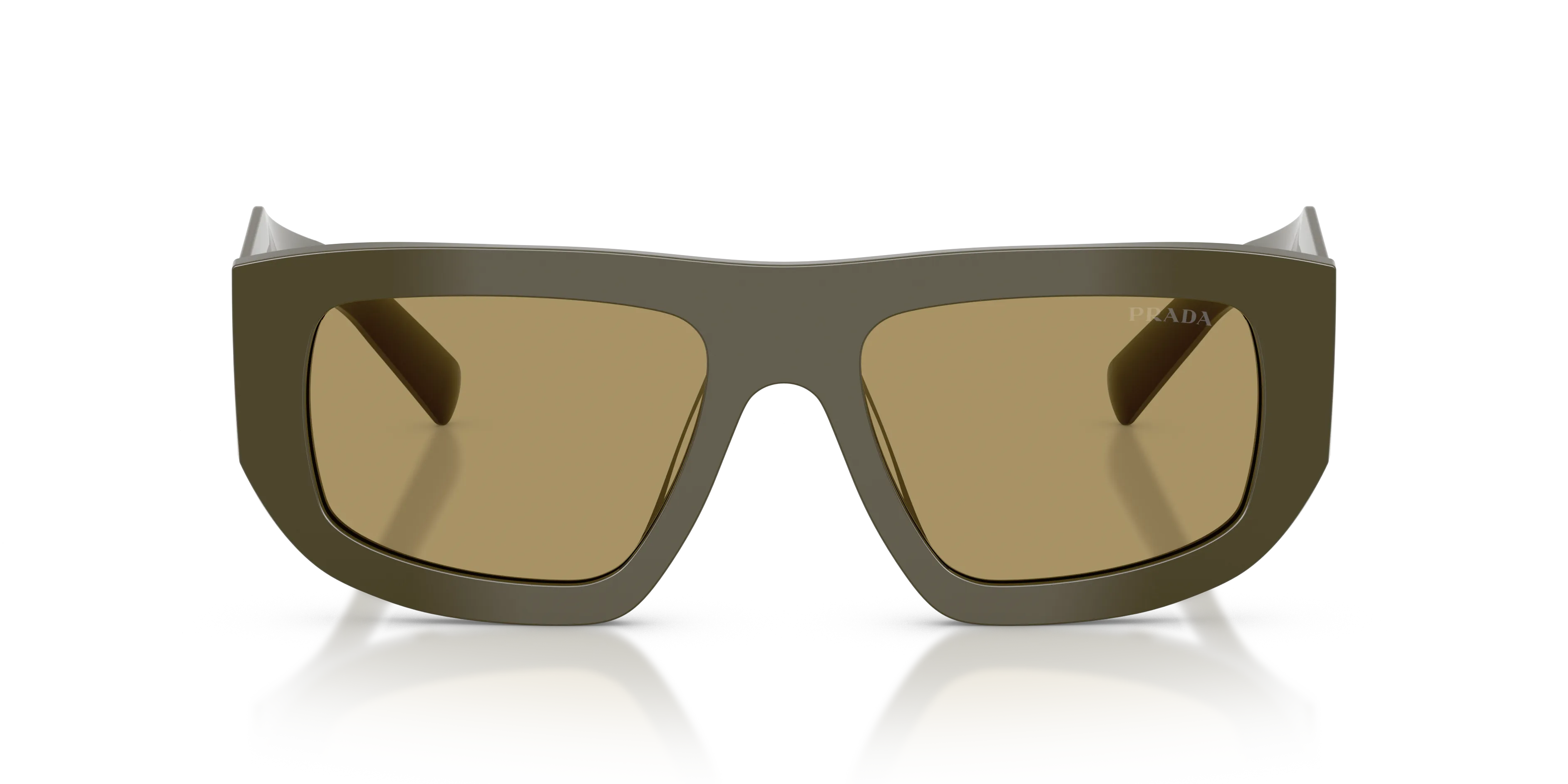 Prada PR D04SU 26J70G Occhiali da sole Acetato Verde Verde Geometrica Normale - immagine 3