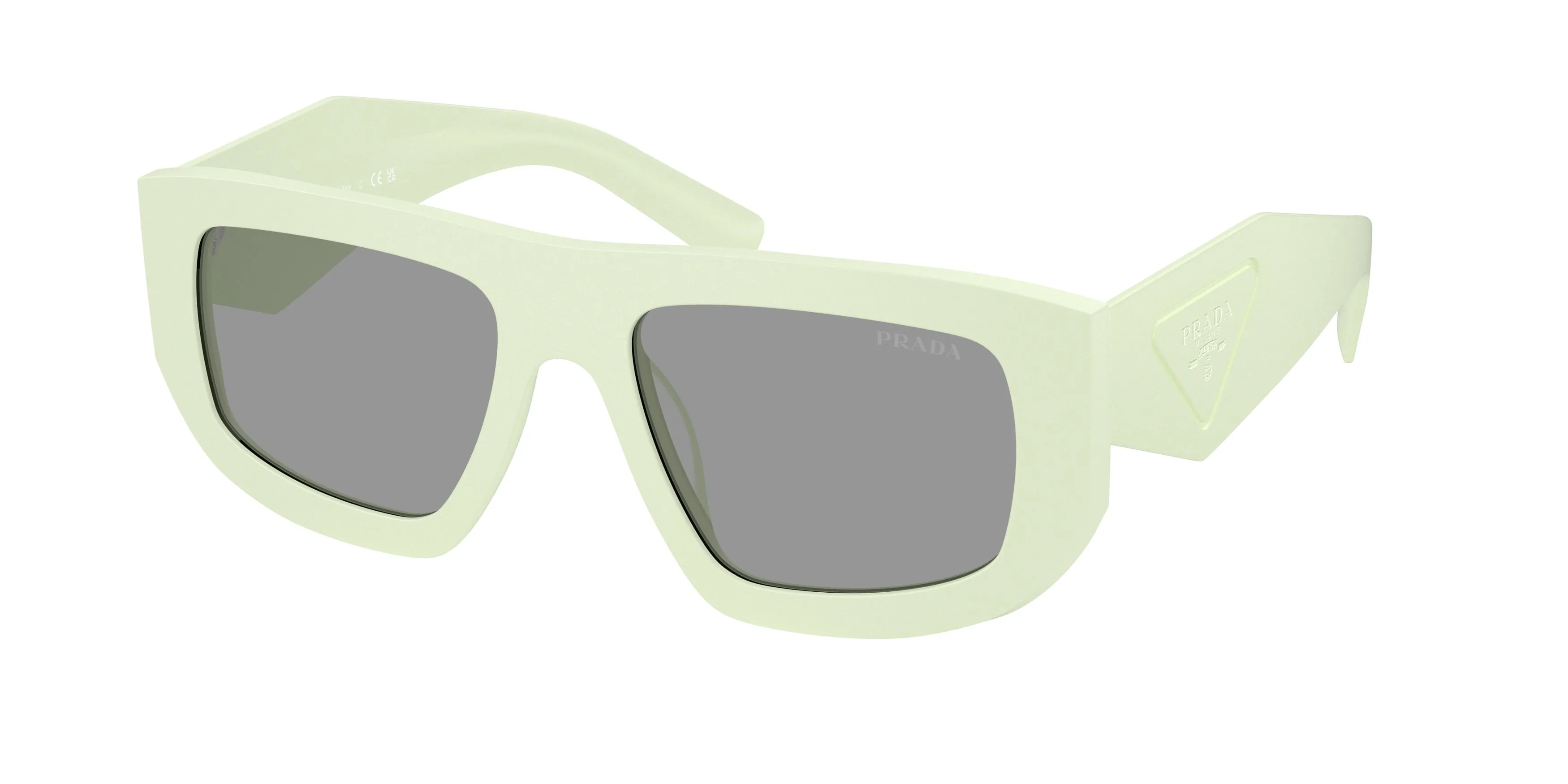 Prada PR D04SU 05K50Q Occhiali da sole Acetato Verde Grigio Geometrica Normale - immagine 1