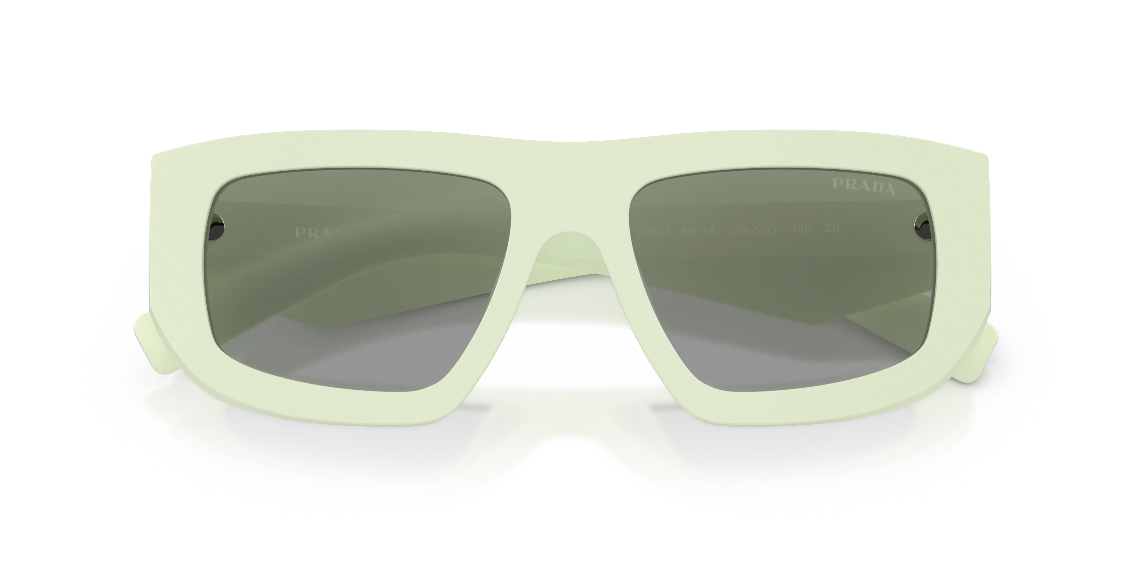 Prada PR D04SU 05K50Q Occhiali da sole Acetato Verde Grigio Geometrica Normale - immagine 2