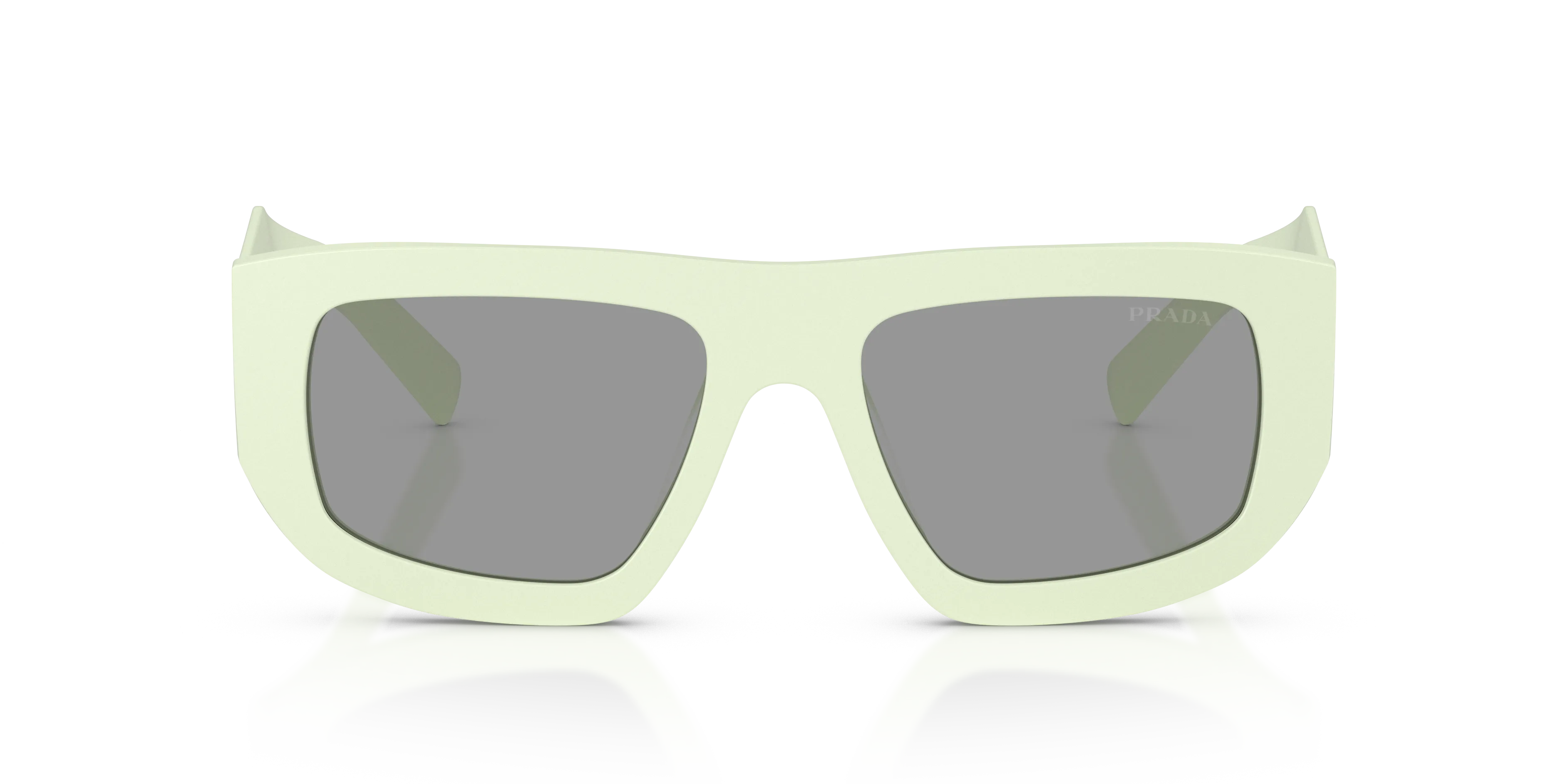Prada PR D04SU 05K50Q Occhiali da sole Acetato Verde Grigio Geometrica Normale - immagine 3