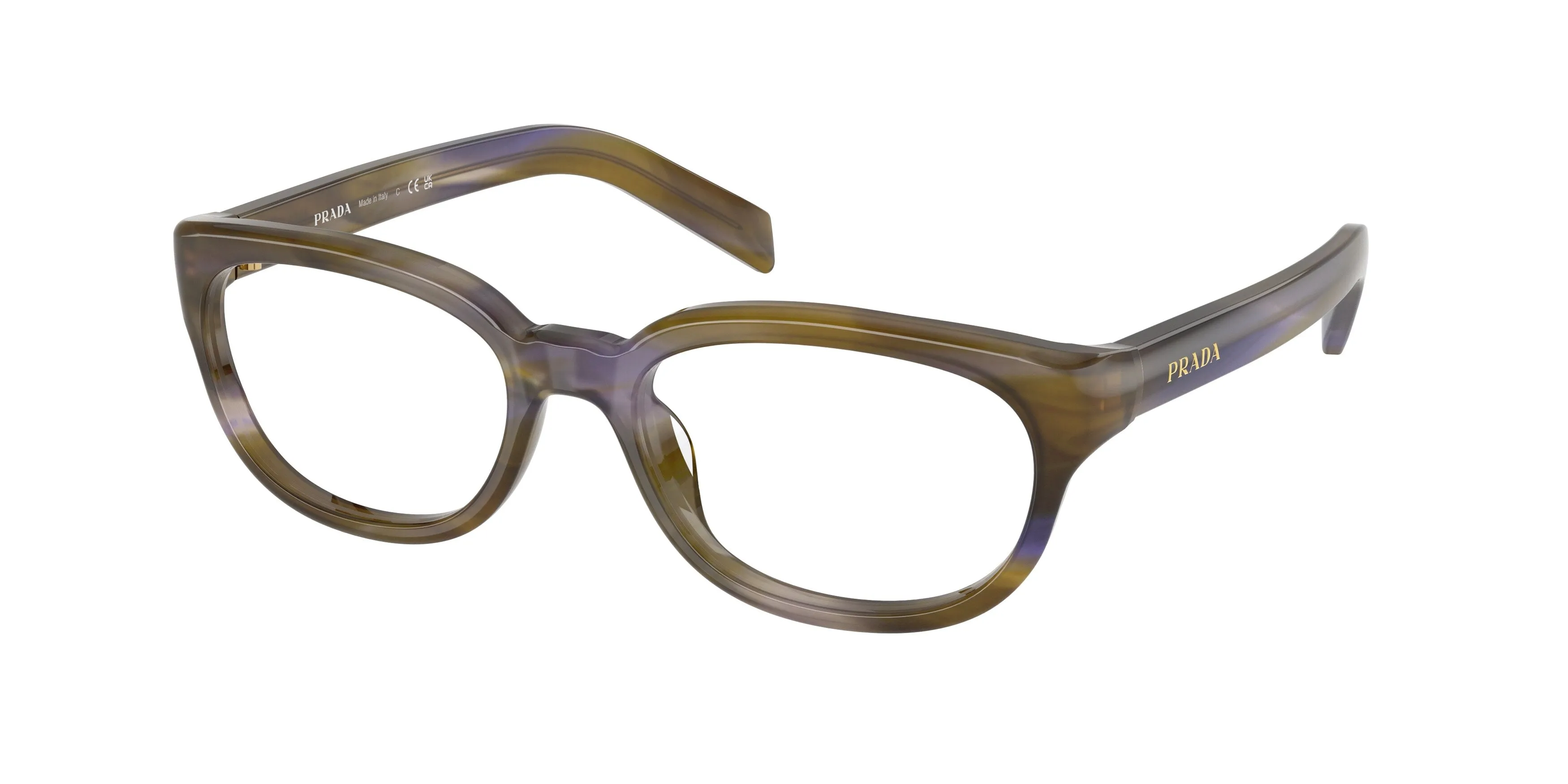 Prada PR D03VU 23G1O1 Montature da vista Acetato Tartaruga Trasparente Pantos Normale - immagine 1