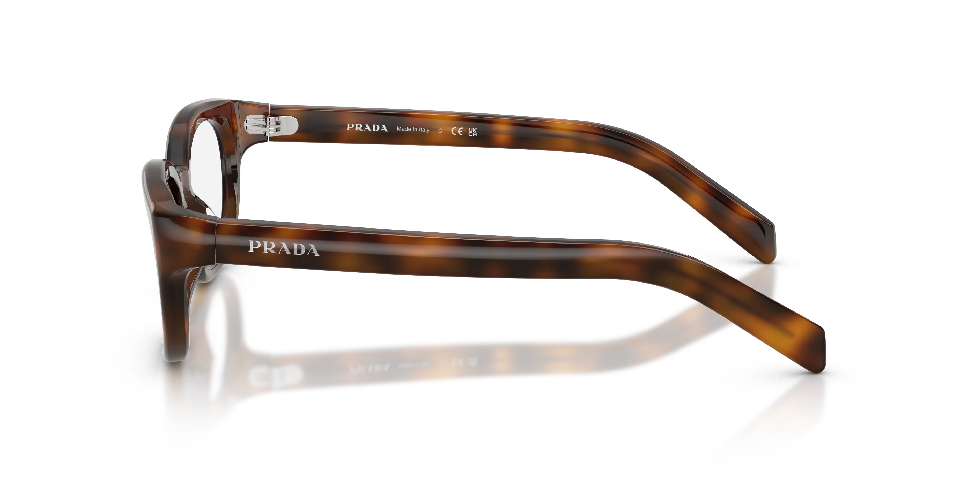 Prada PR D03VU 20D1O1 Montature da vista Acetato Tartaruga Trasparente Pantos Normale - immagine 4