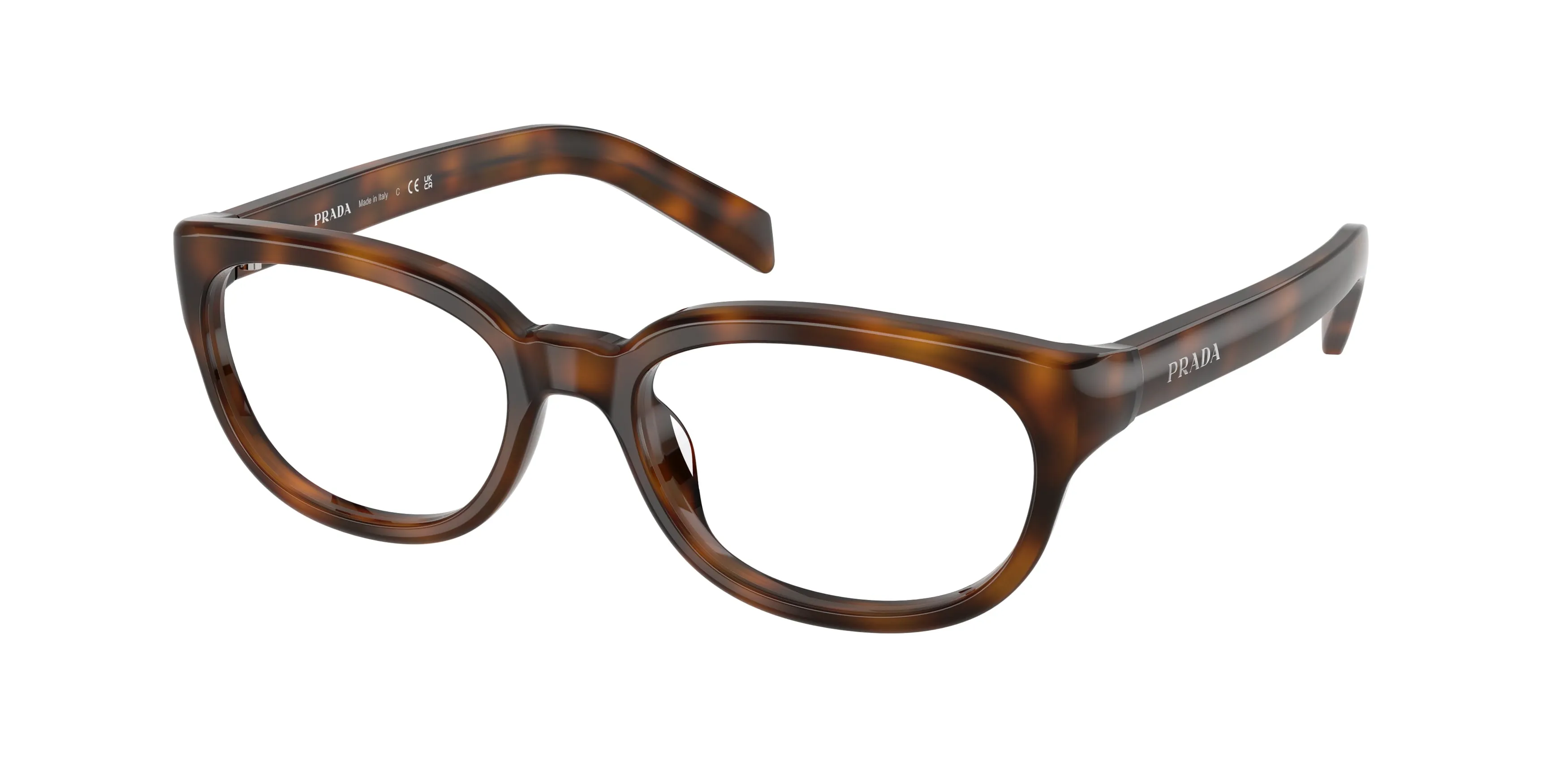 Prada PR D03VU 20D1O1 Montature da vista Acetato Tartaruga Trasparente Pantos Normale - immagine 1