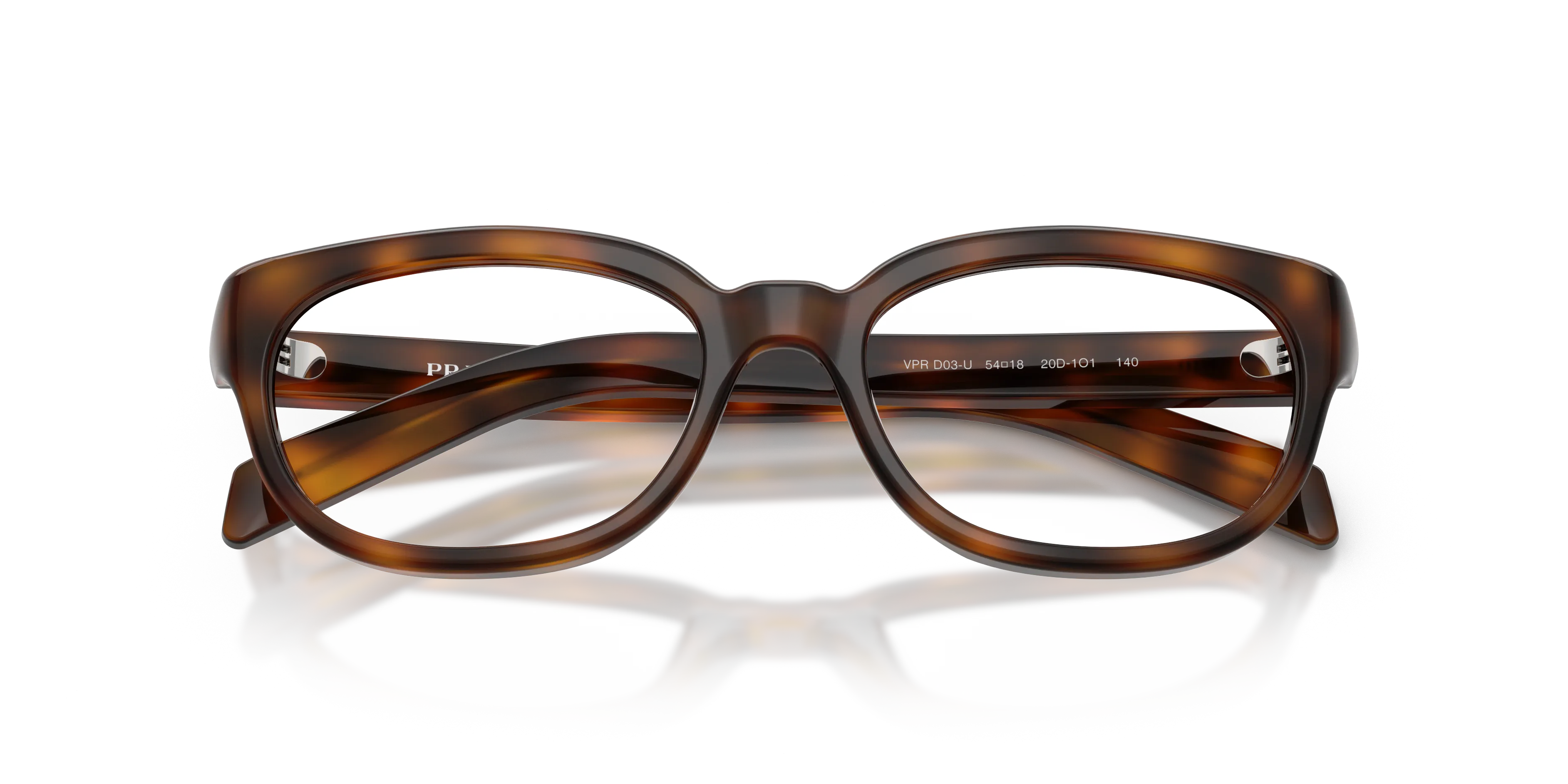 Prada PR D03VU 20D1O1 Montature da vista Acetato Tartaruga Trasparente Pantos Normale - immagine 2