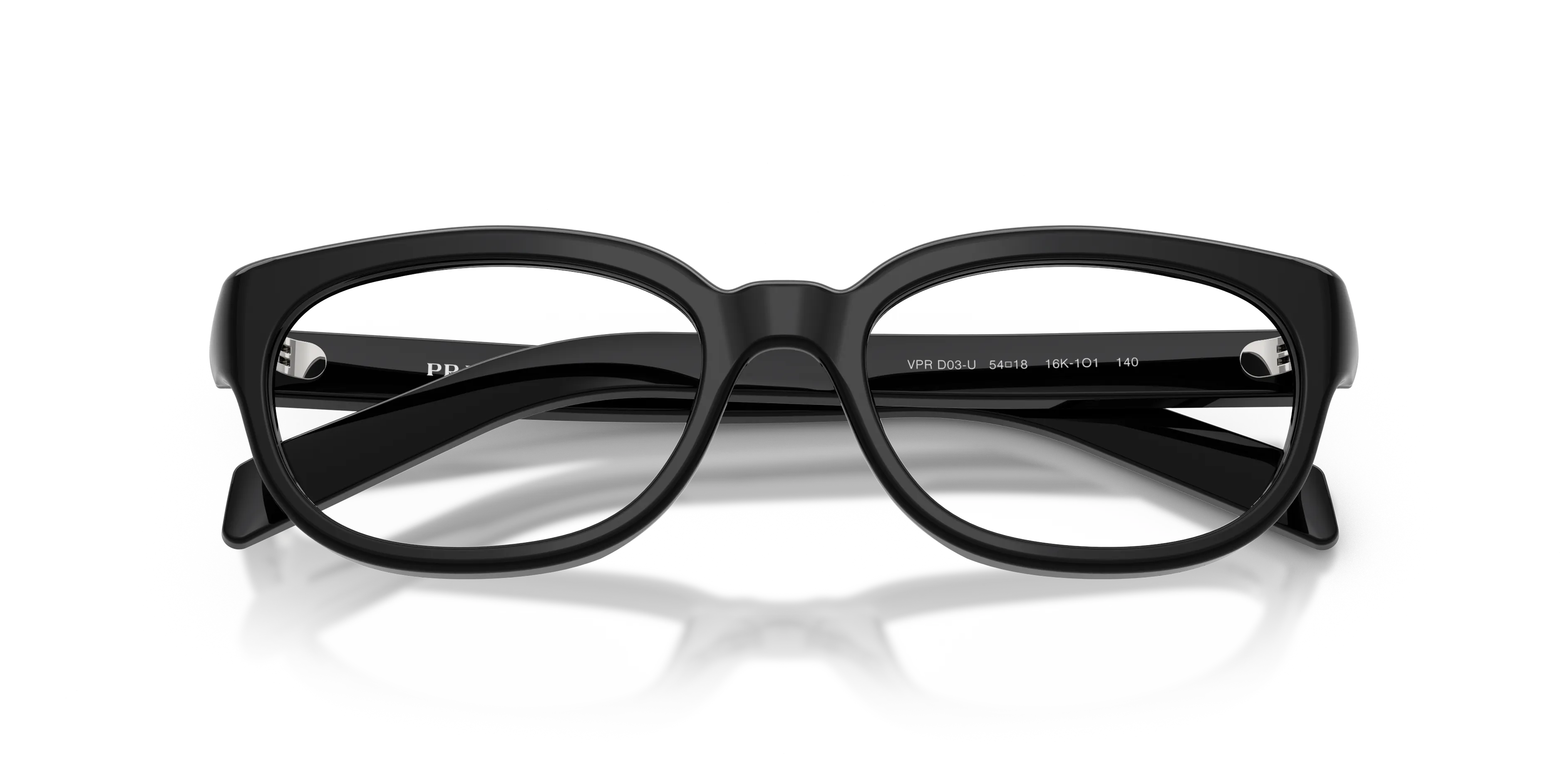 Prada PR D03VU 16K1O1 Montature da vista Acetato Nero Trasparente Pantos Normale - immagine 2