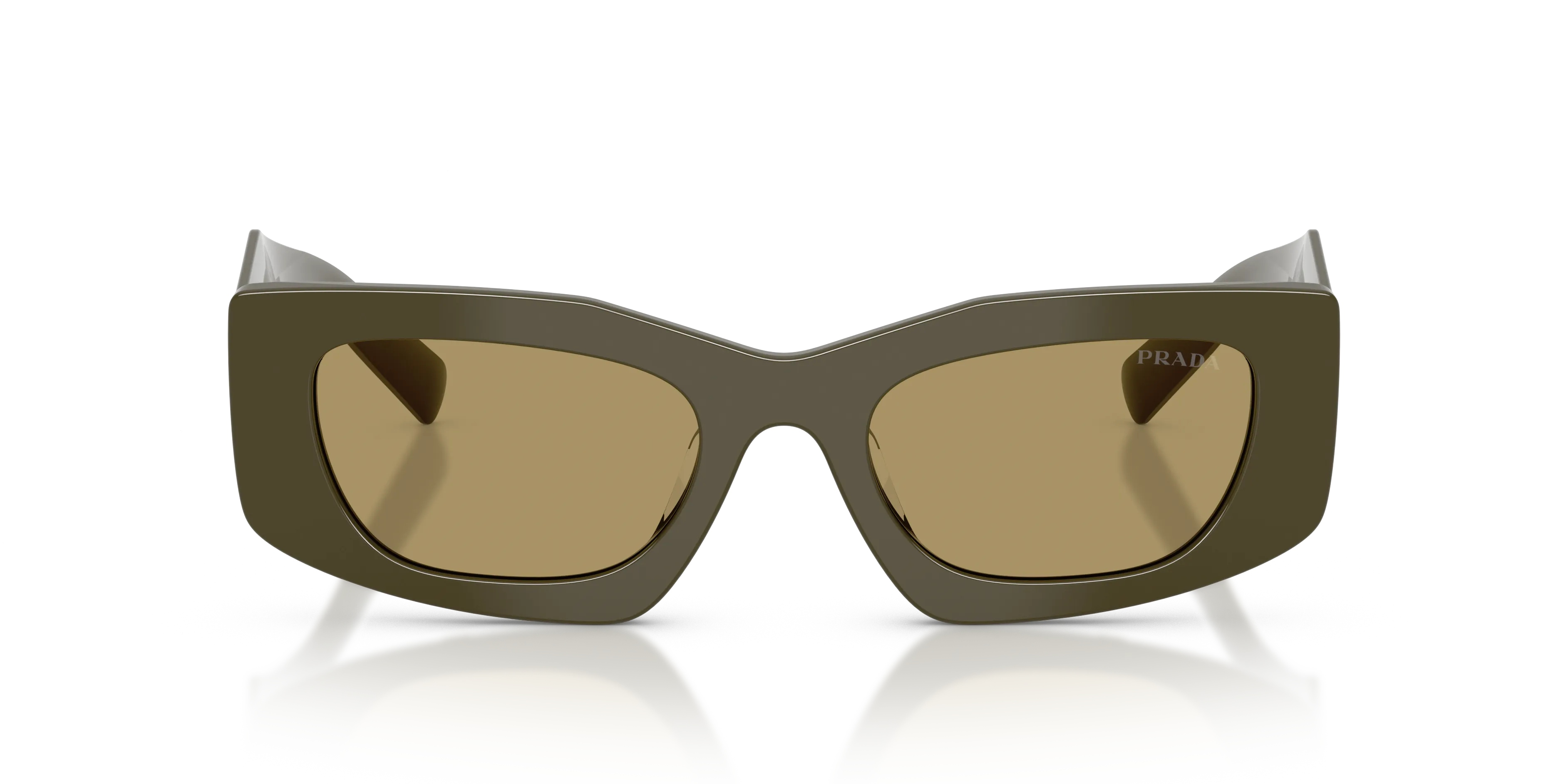 Prada PR D03SD 26J70G Occhiali da sole Acetato Verde Verde Squadrata Normale - immagine 3