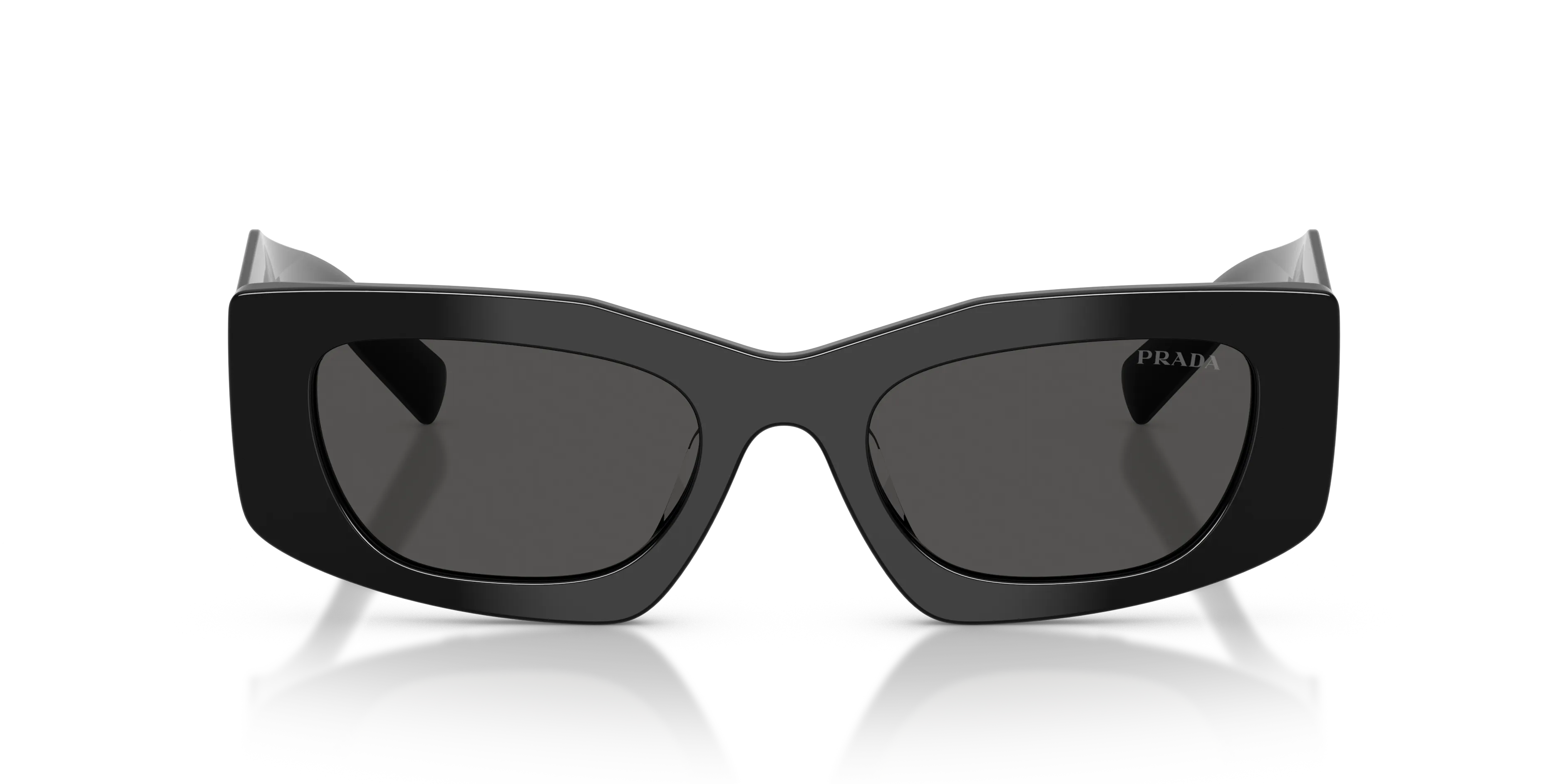 Prada PR D03SD 16K08Z Occhiali da sole Acetato Nero Grigio Squadrata Normale - immagine 3
