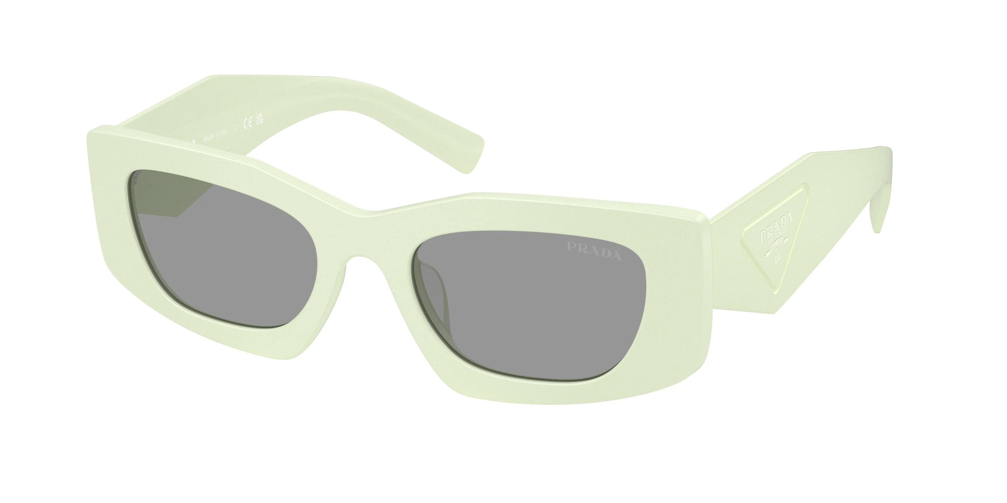 Prada PR D03SD 05K50Q Occhiali da sole Acetato Verde Grigio Squadrata Normale - immagine 1