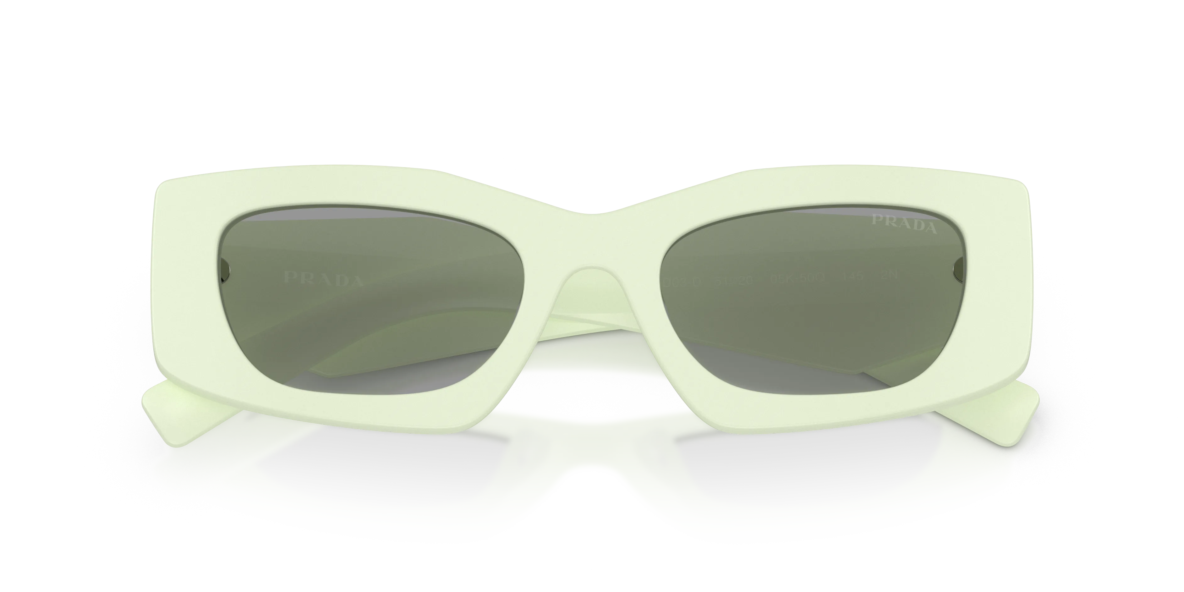 Prada PR D03SD 05K50Q Occhiali da sole Acetato Verde Grigio Squadrata Normale - immagine 2