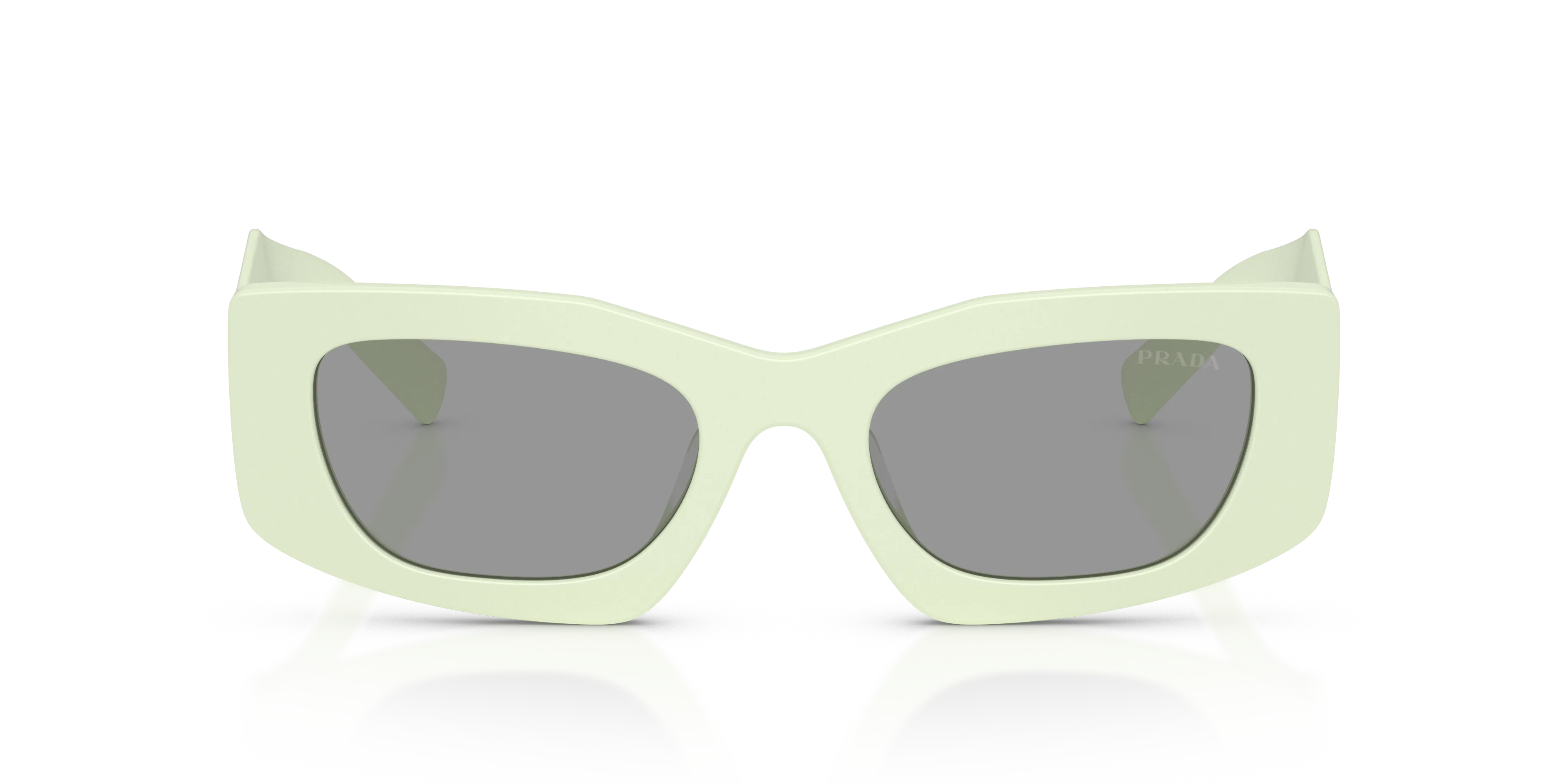 Prada PR D03SD 05K50Q Occhiali da sole Acetato Verde Grigio Squadrata Normale - immagine 3
