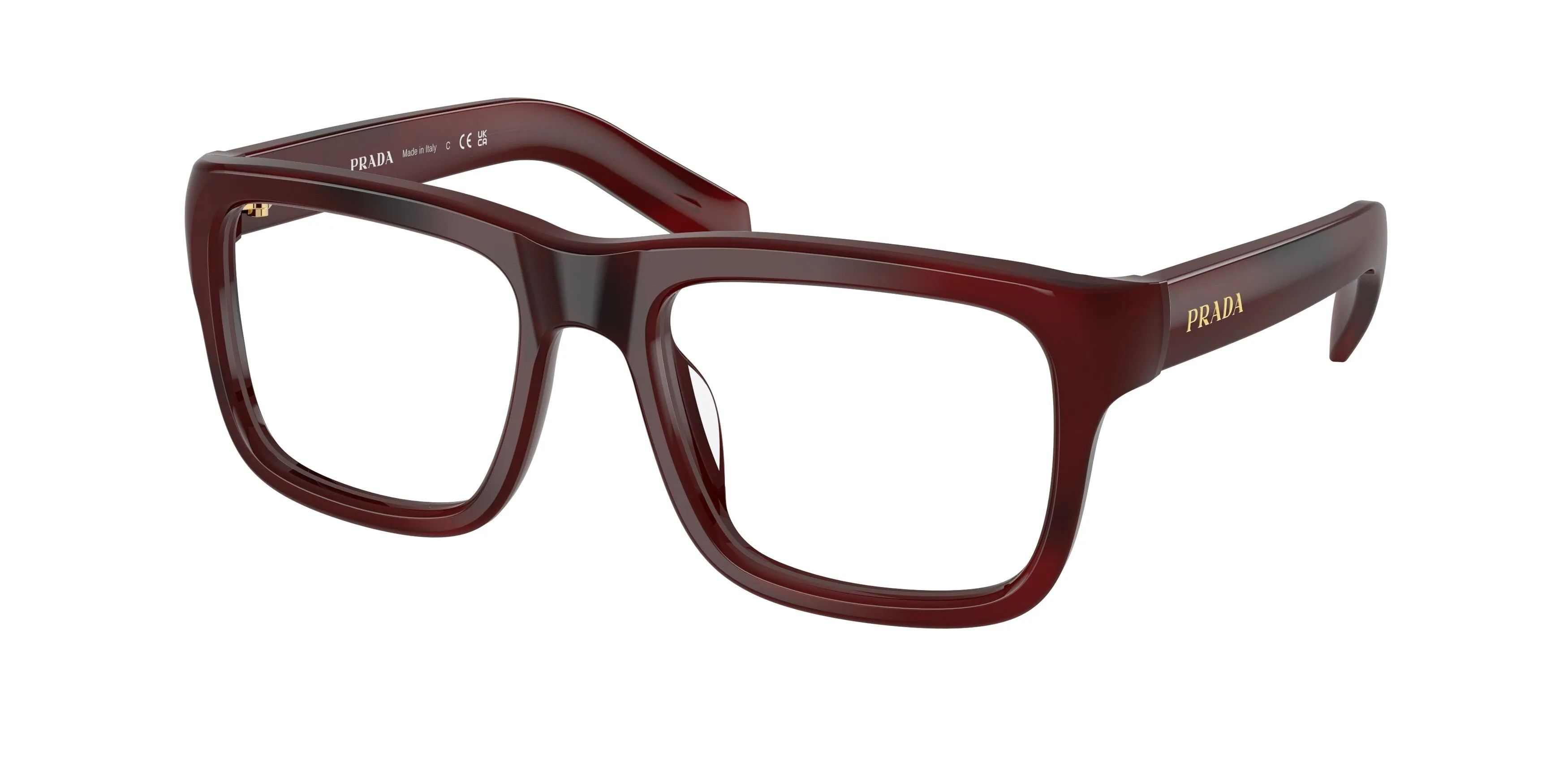 Prada PR D02V 25J1O1 Montature da vista Acetato Tartaruga Trasparente Squadrata Normale - immagine 1