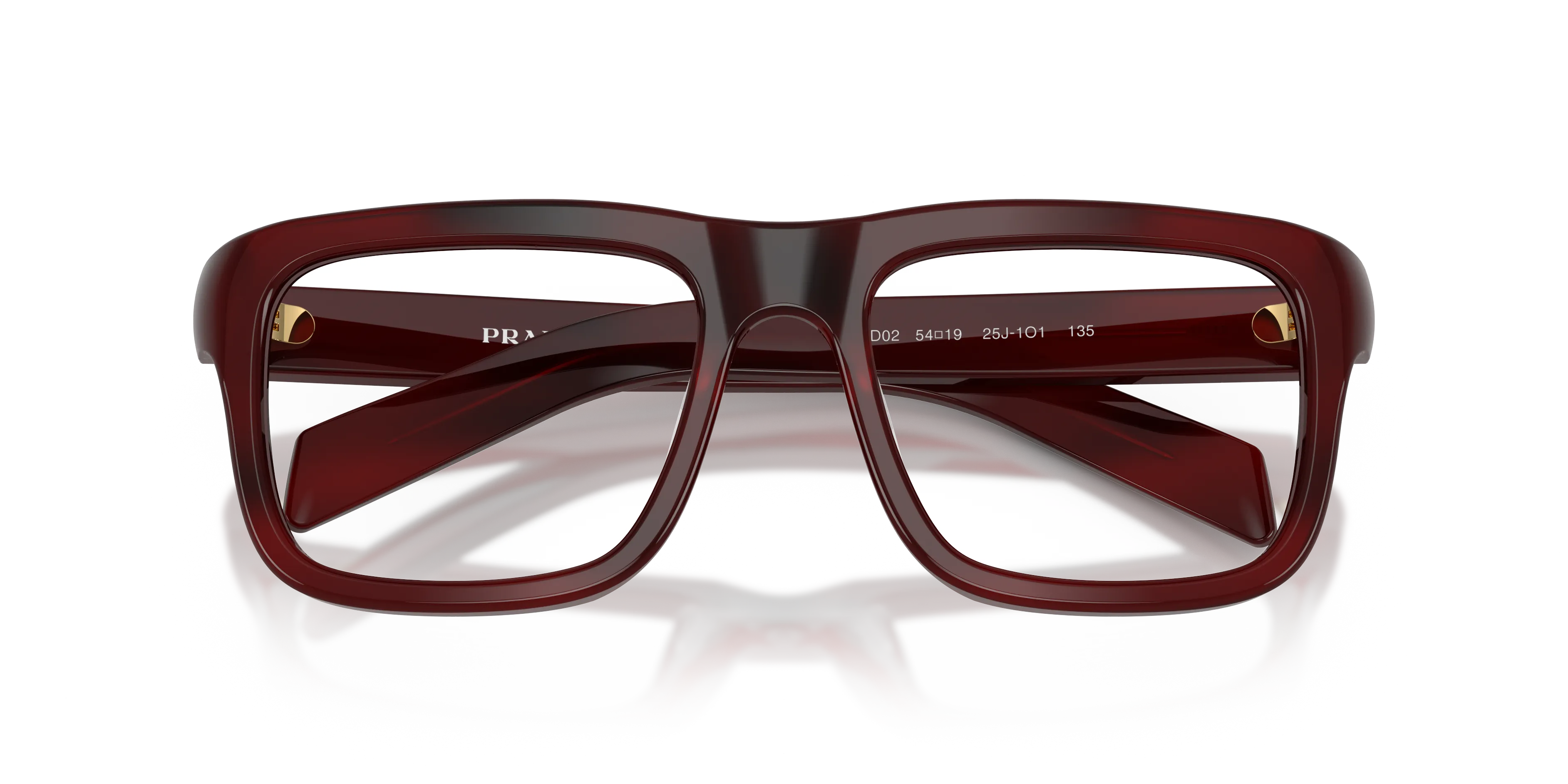 Prada PR D02V 25J1O1 Montature da vista Acetato Tartaruga Trasparente Squadrata Normale - immagine 2