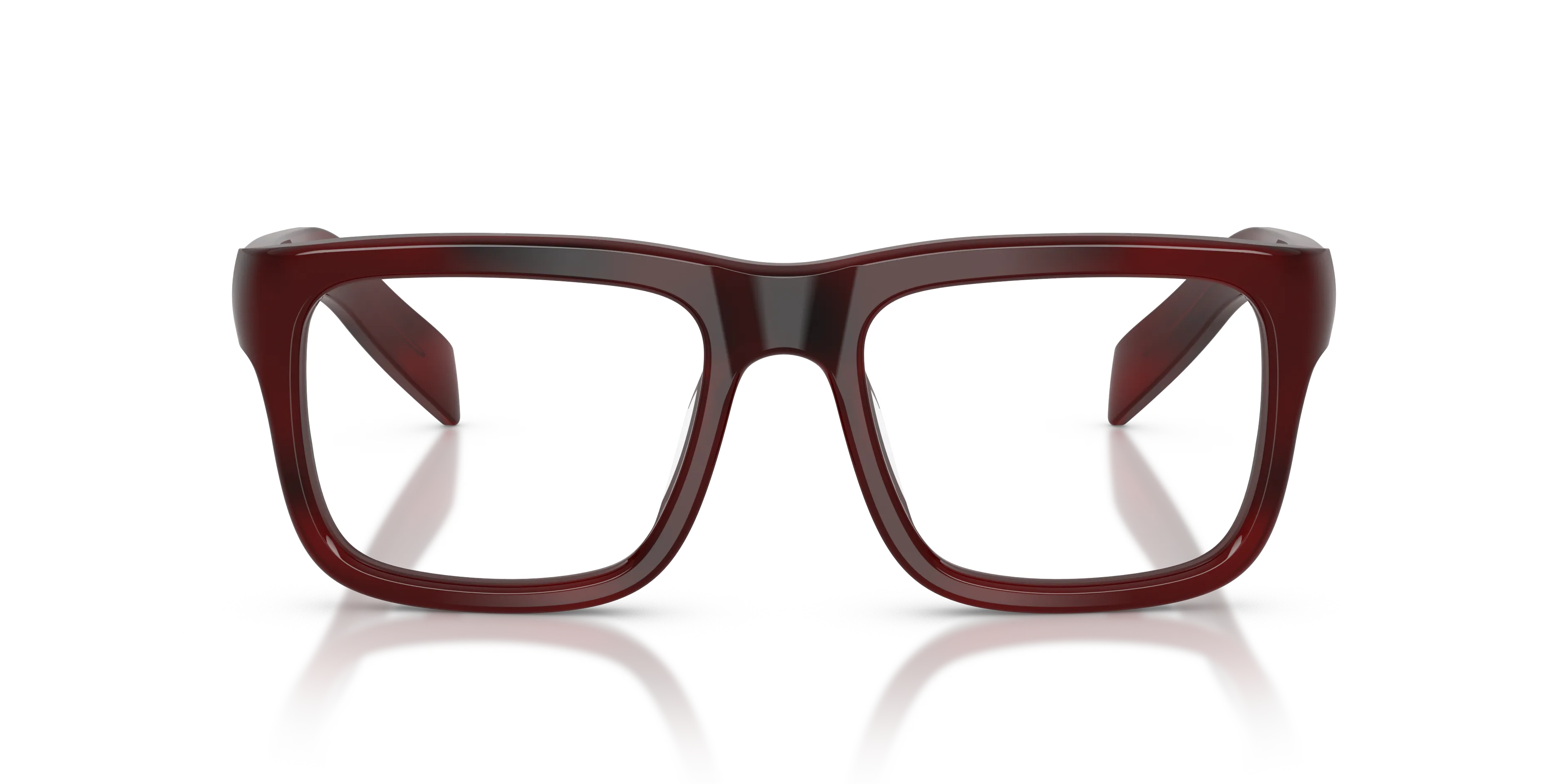 Prada PR D02V 25J1O1 Montature da vista Acetato Tartaruga Trasparente Squadrata Normale - immagine 3