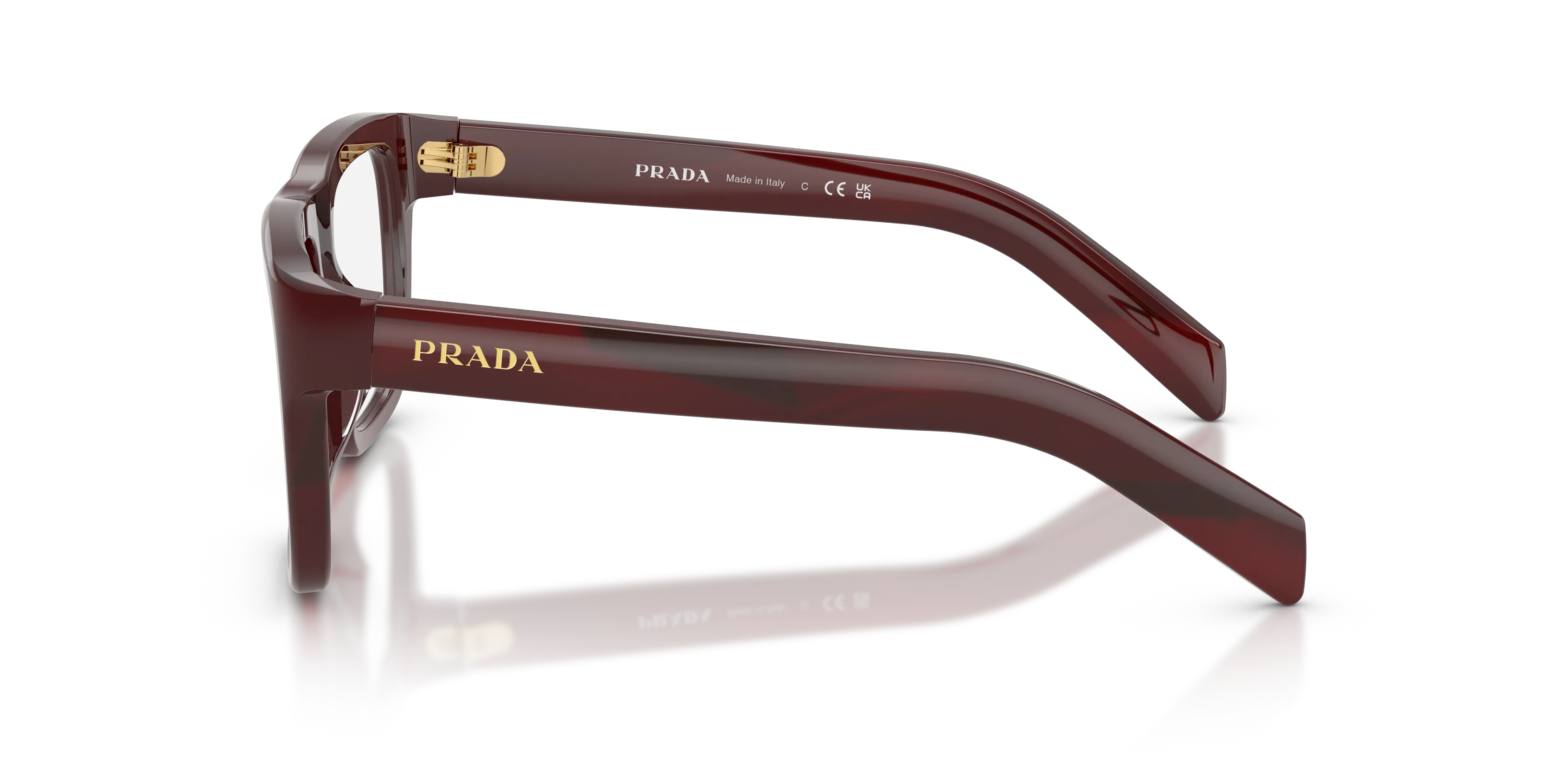 Prada PR D02V 25J1O1 Montature da vista Acetato Tartaruga Trasparente Squadrata Normale - immagine 4